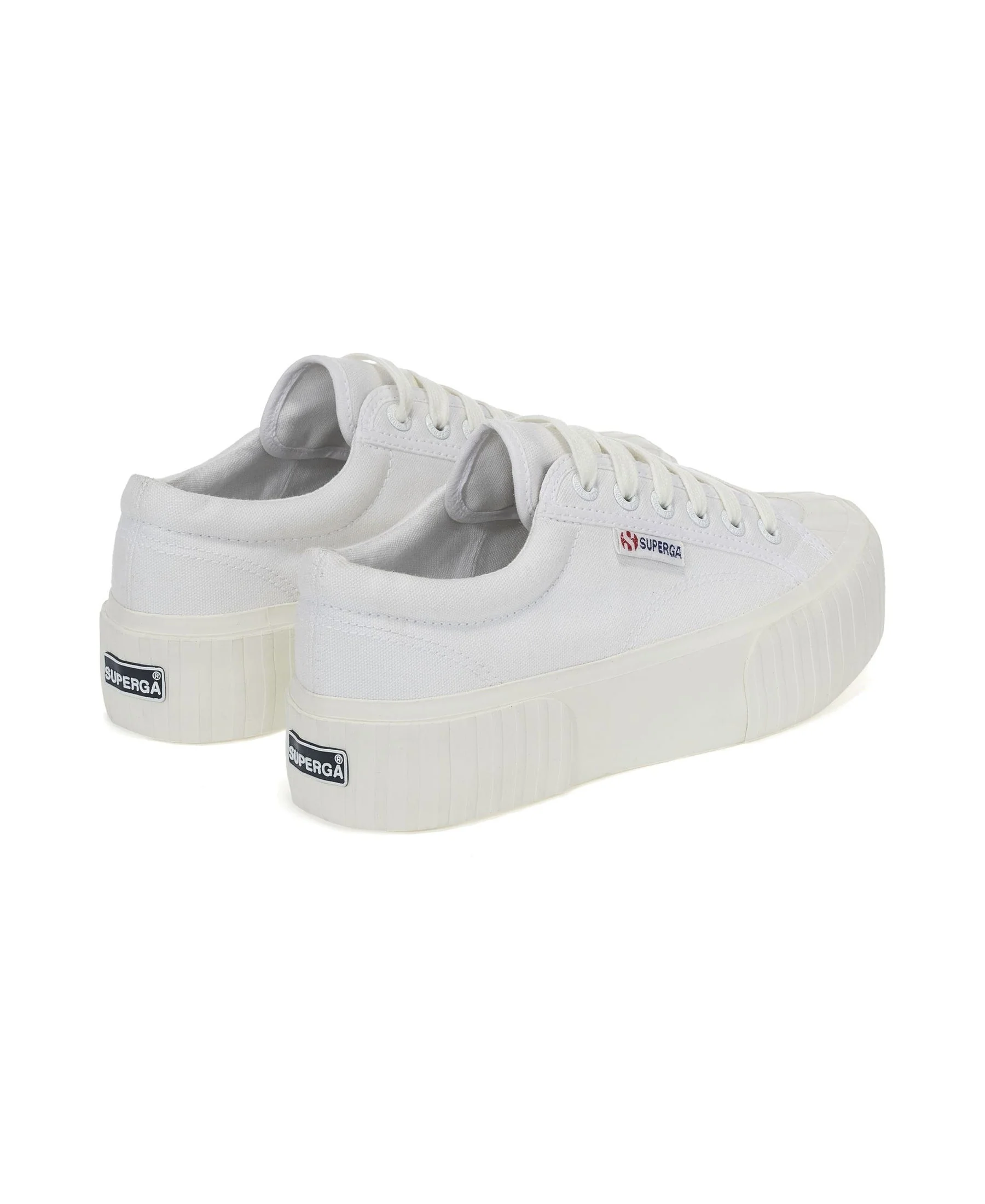 Superga 2631 Stripe Platform in White - Image 3