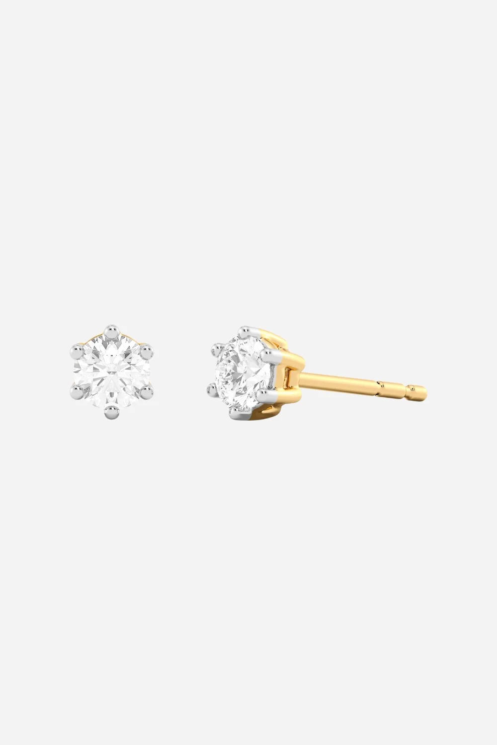 Ella Stein Lab-Grown 0.33 Ct Six Prong Stud Earrings