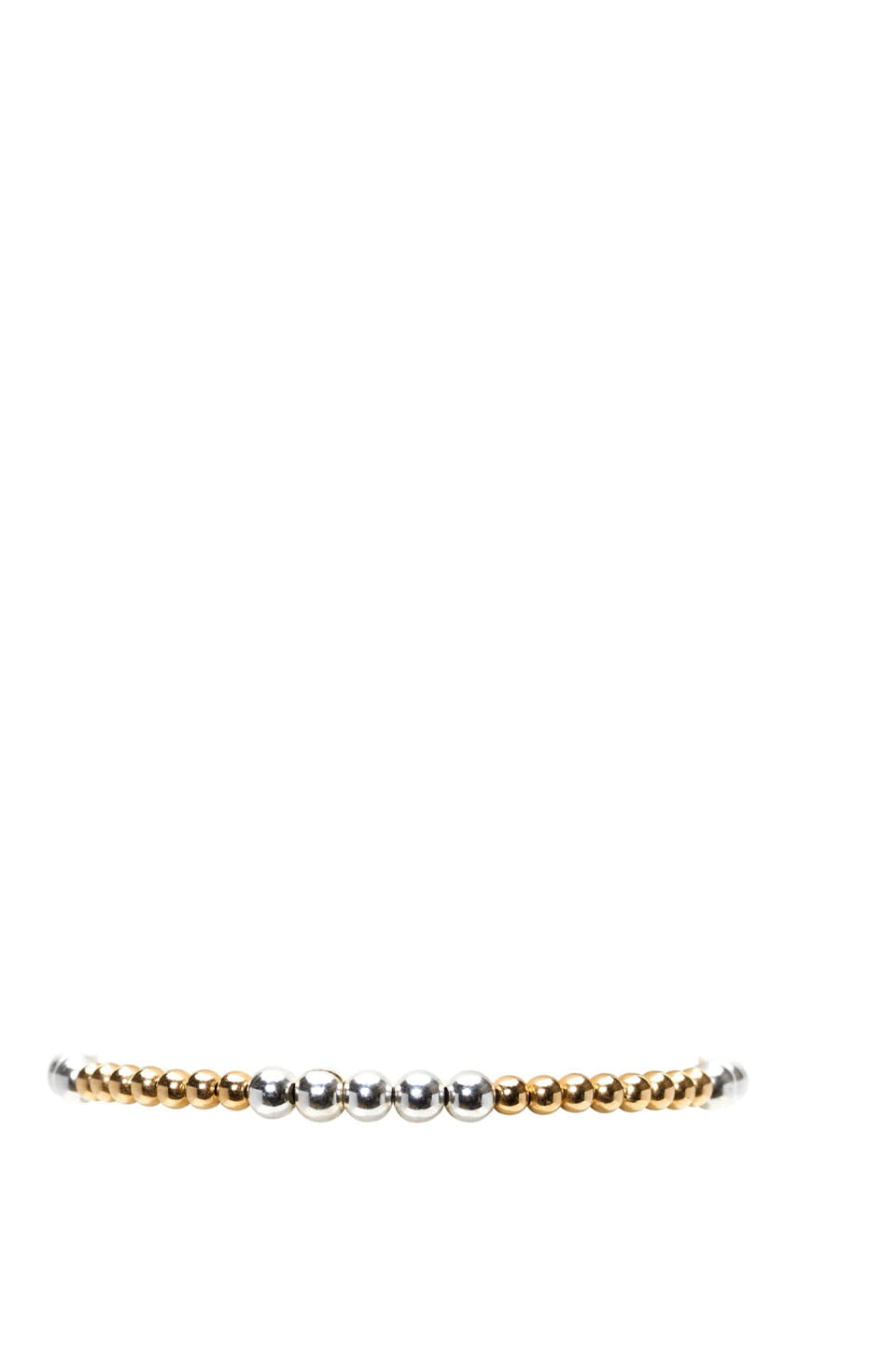 Karen Lazar 3mm Yellow Gold Filled Bracelet With 4mm Sterling Silver