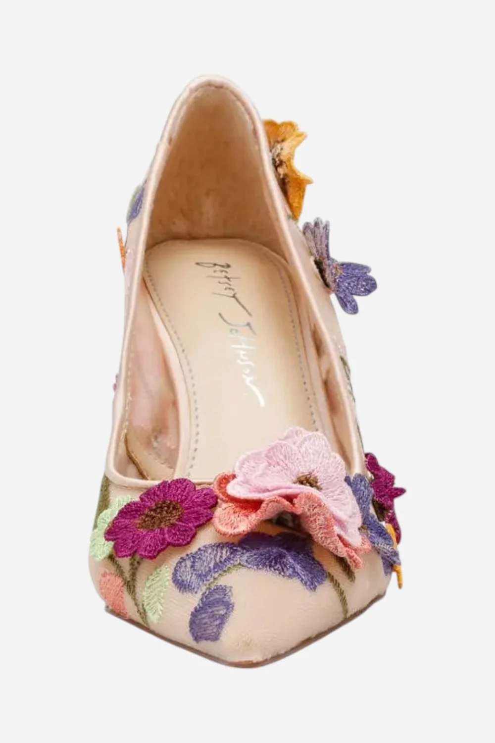 Betsy Johnson Aimey Pointed Toe Pump in Nude Floral - Image 4