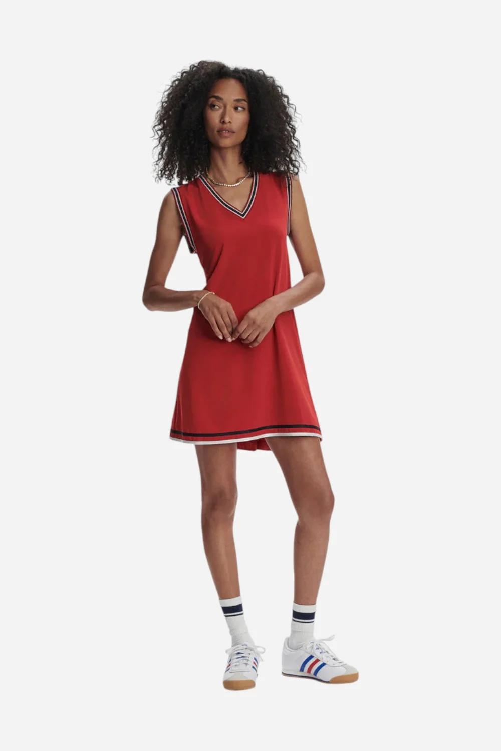 Varley Amanda 2.0 Court Dress 32.5" in Haute Red - Image 2