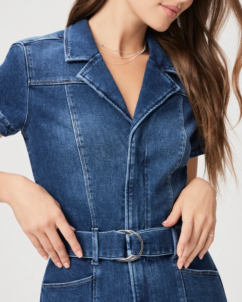 Paige Anessa Shortsleeve Jumpsuit in Tavia - Image 4