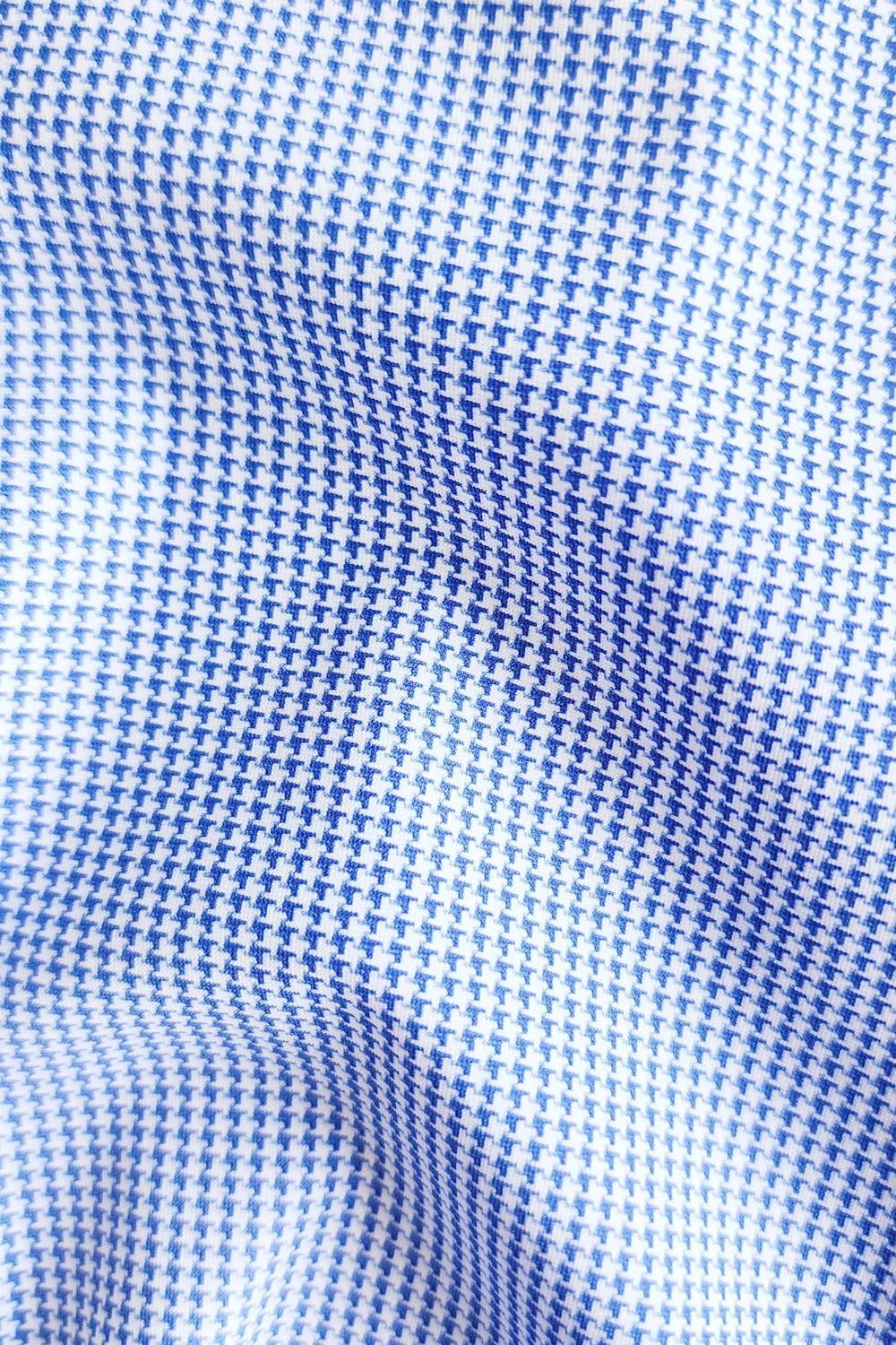Collars & Co Men's Apex Performance Dress Shirt in Steel Blue Micro Grid - Image 2