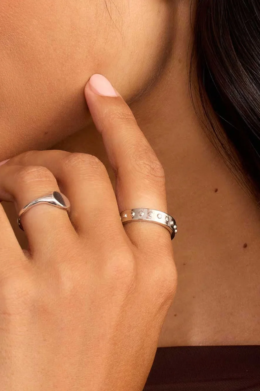 Gorjana Asher Ring Rhodium Size 7 - Image 2