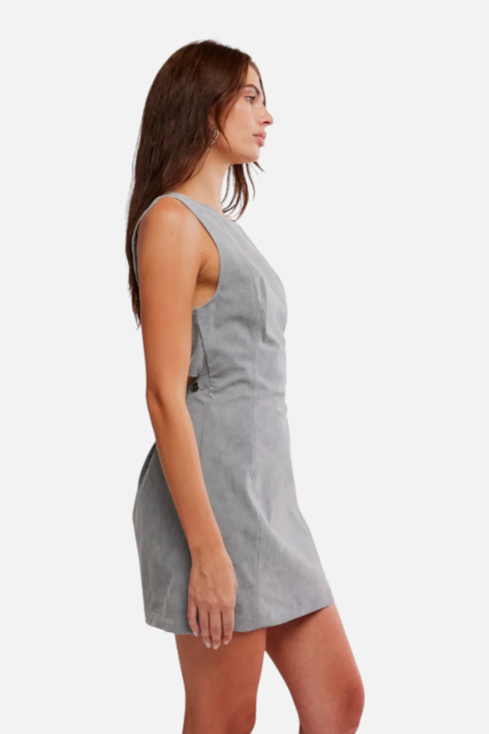 Free People Atlas Suede Mini Dress in Wild Dove - Image 2