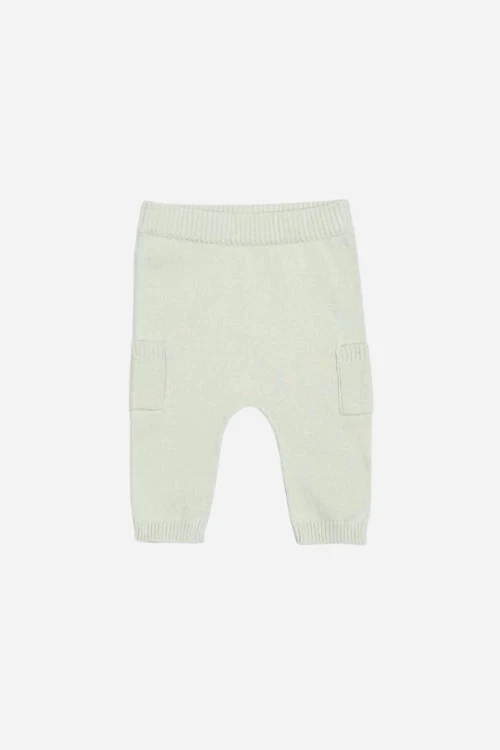 Viverano Baby Side Pocket Sweater Knit Pants in Stone