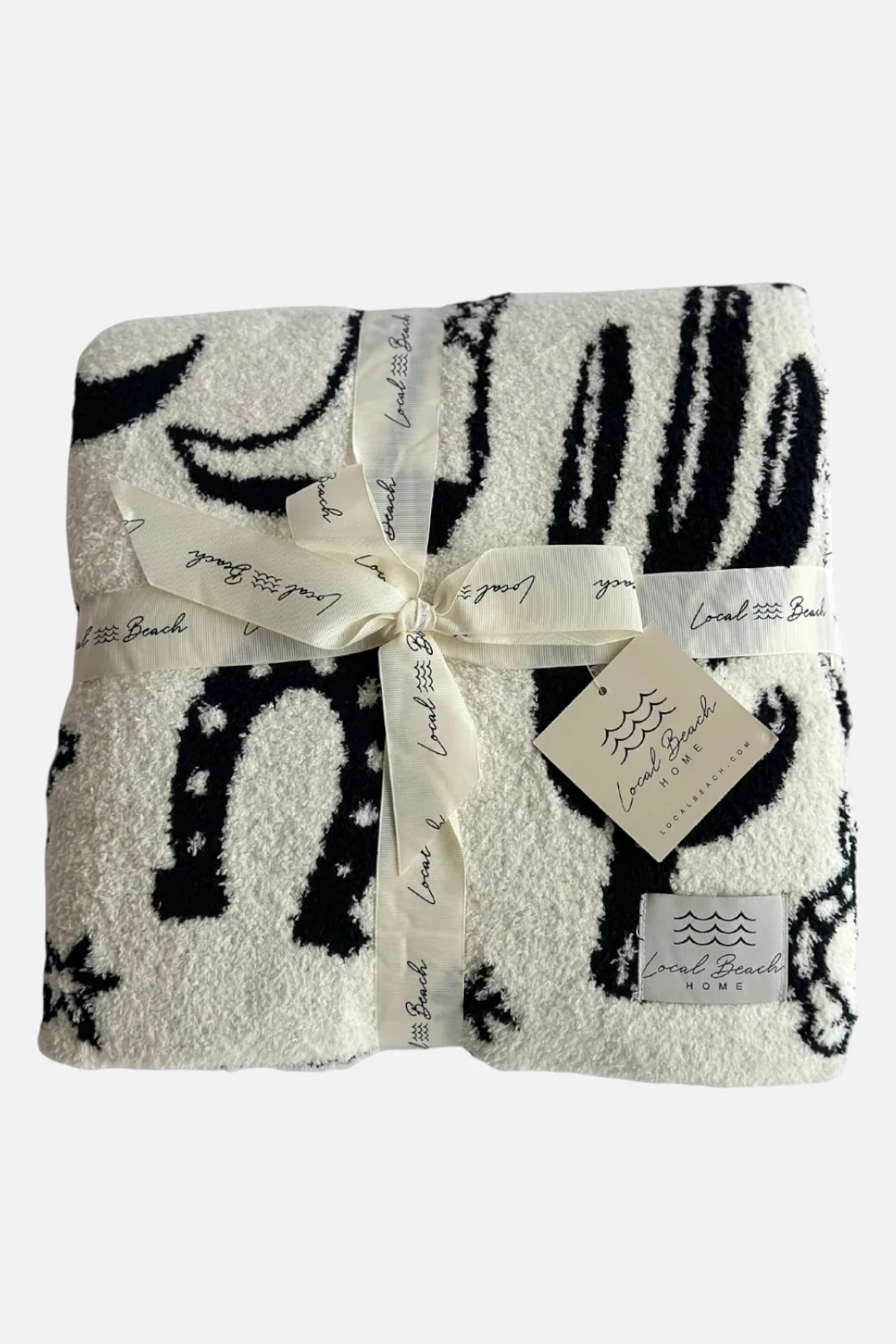 Local Beach Baby Western Blanket in Black & Cream - Image 2