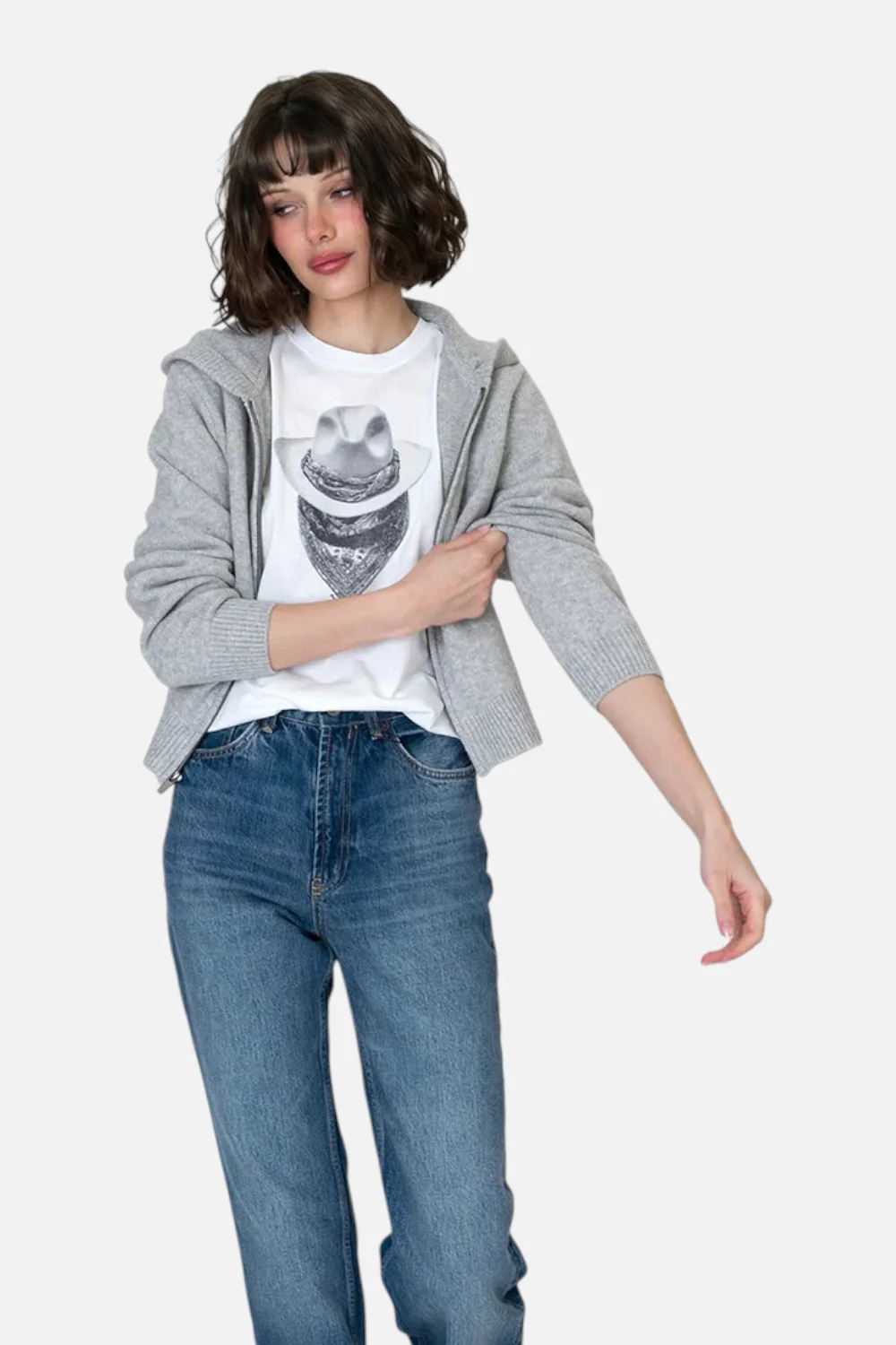 CPress Studio Bandit Mushie Tee in White - Image 4