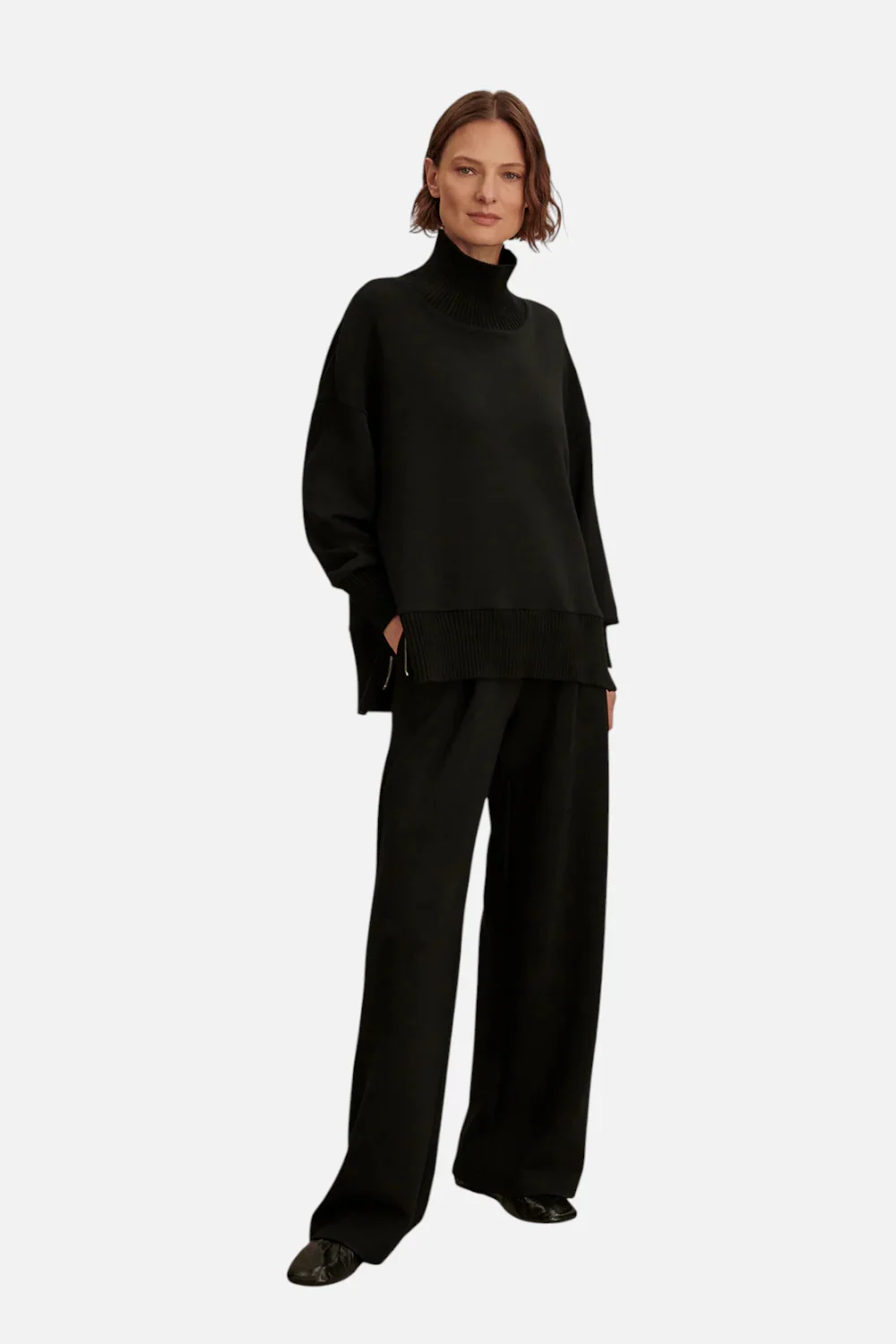 Varley Barker High Neck Sweat in Black - Image 2