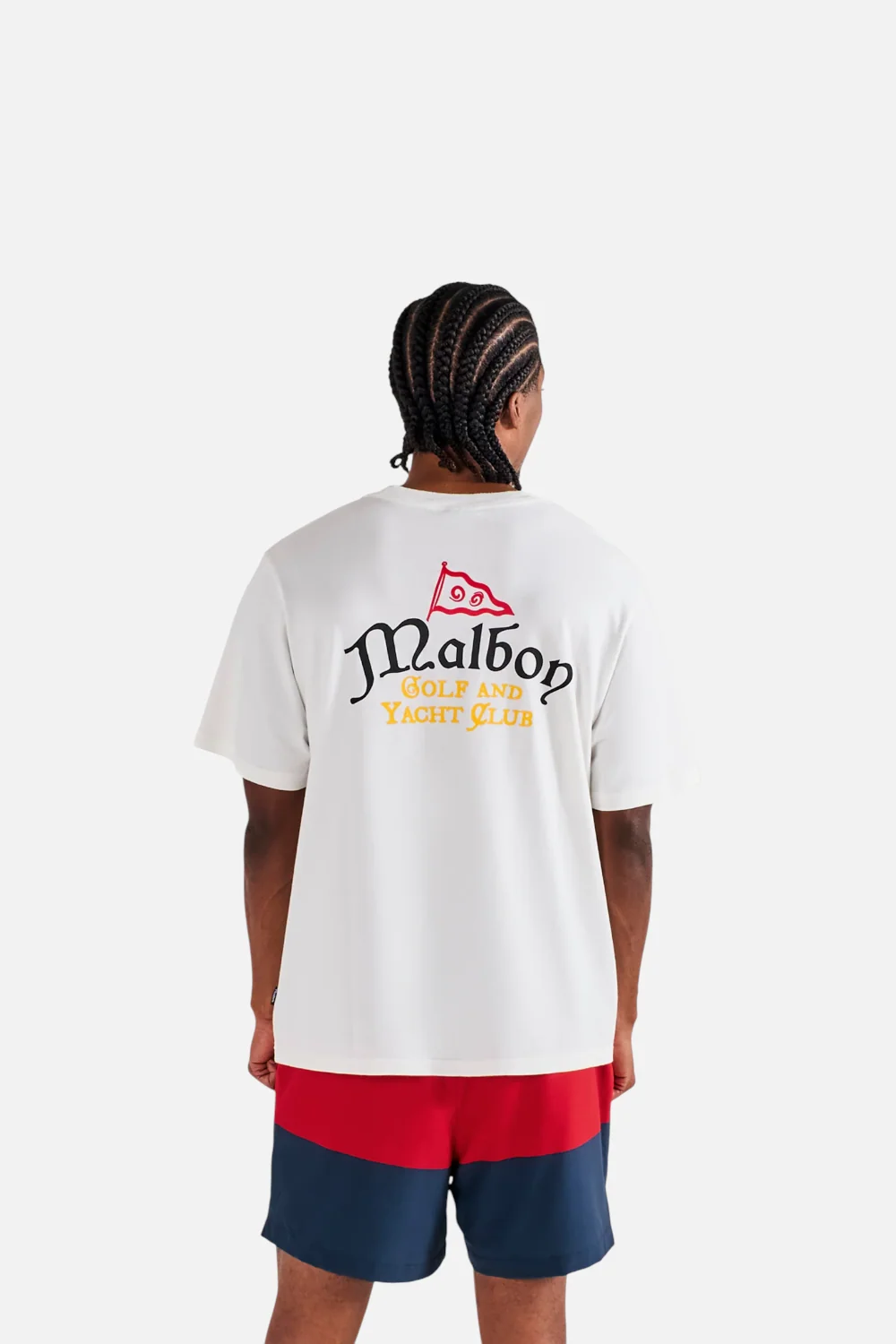 Malbon Golf Men's Bermuda Yacht Club Tee in White