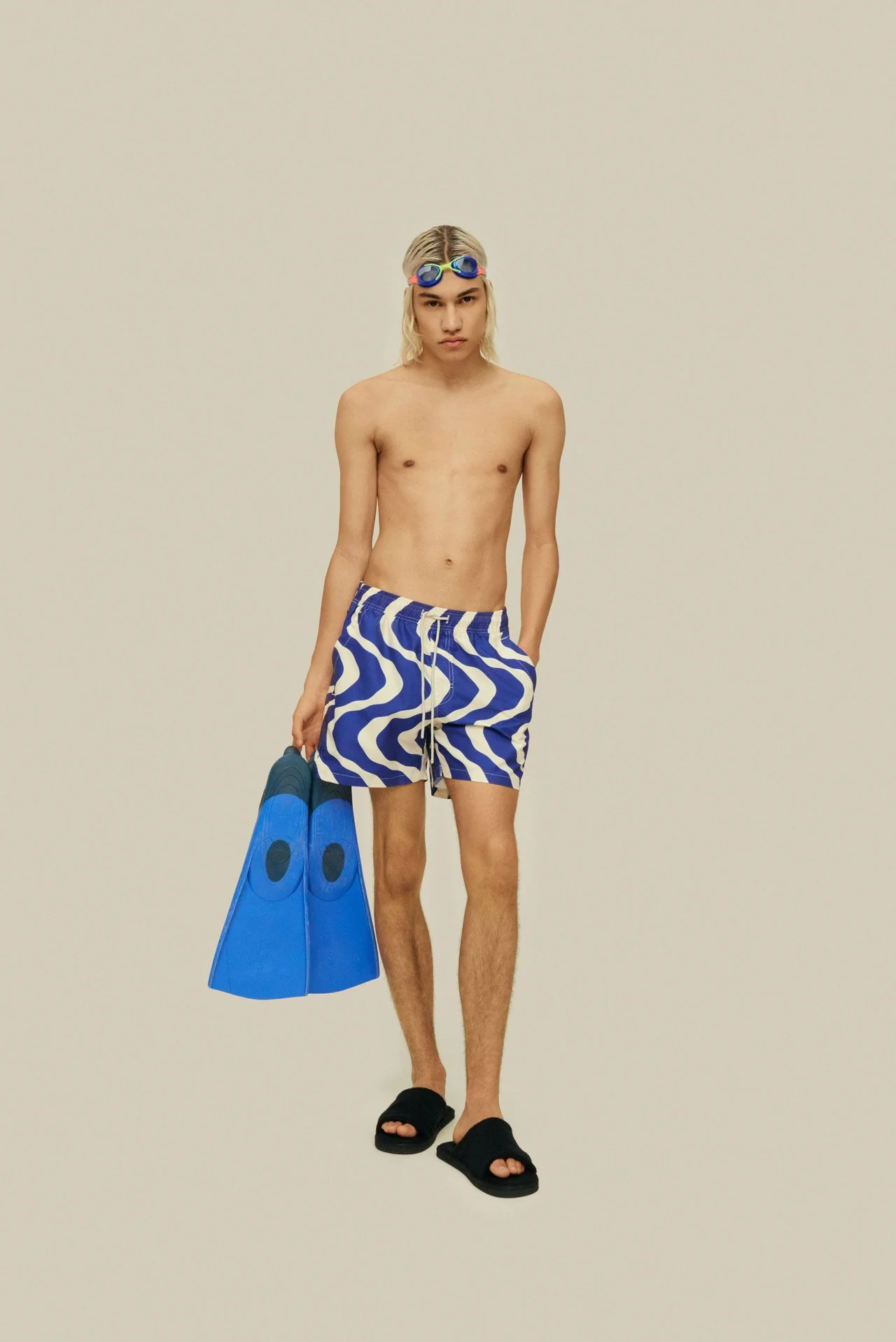 OAS Blue Rippling Swim Short - Image 2