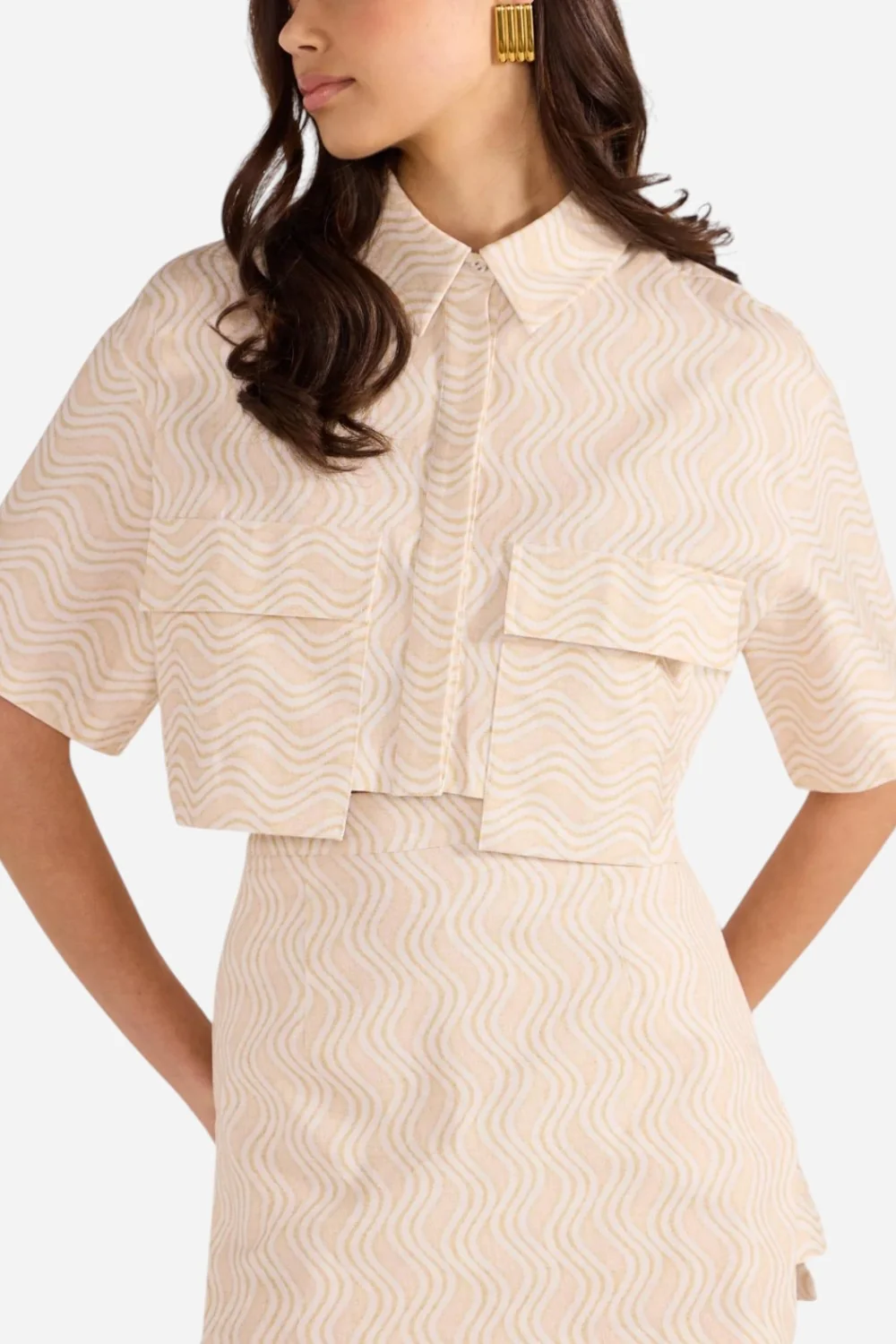 MINKPINK Bonnie Pocket Crop Shirt - Image 2