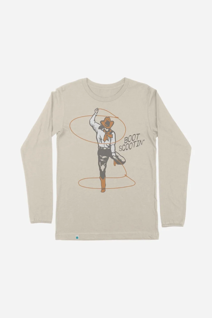 Sendero Provisions Boot Scootin' Long-Sleeve T-Shirt in Beige