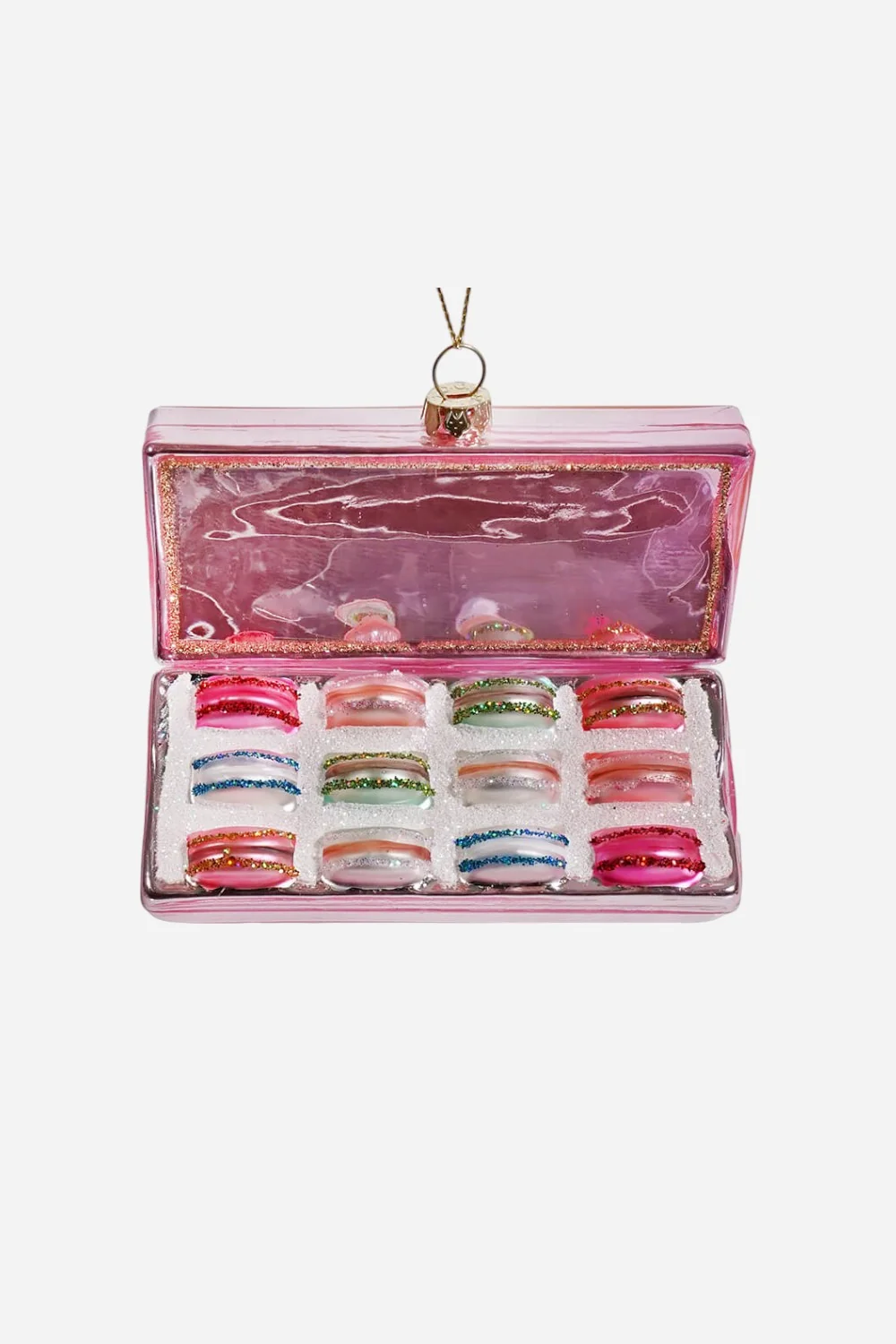 Box Of Macarons Ornament in Pink