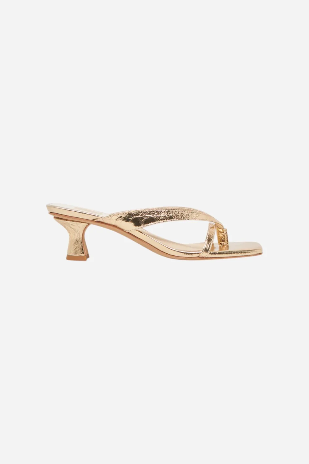 Dolce Vita Brevel Heels in Gold Distressed Leather