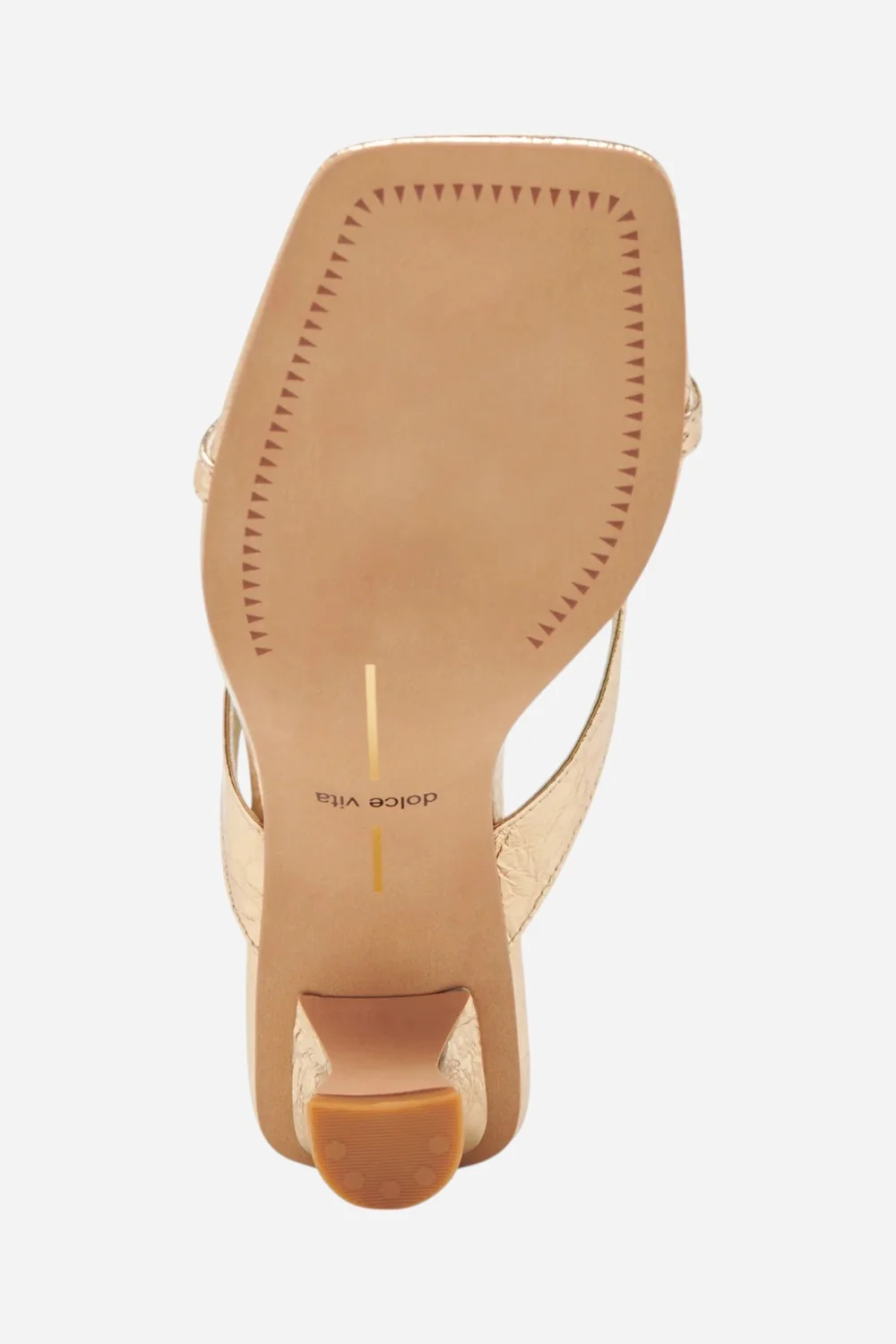 Dolce Vita Brevel Heels in Gold Distressed Leather - Image 11