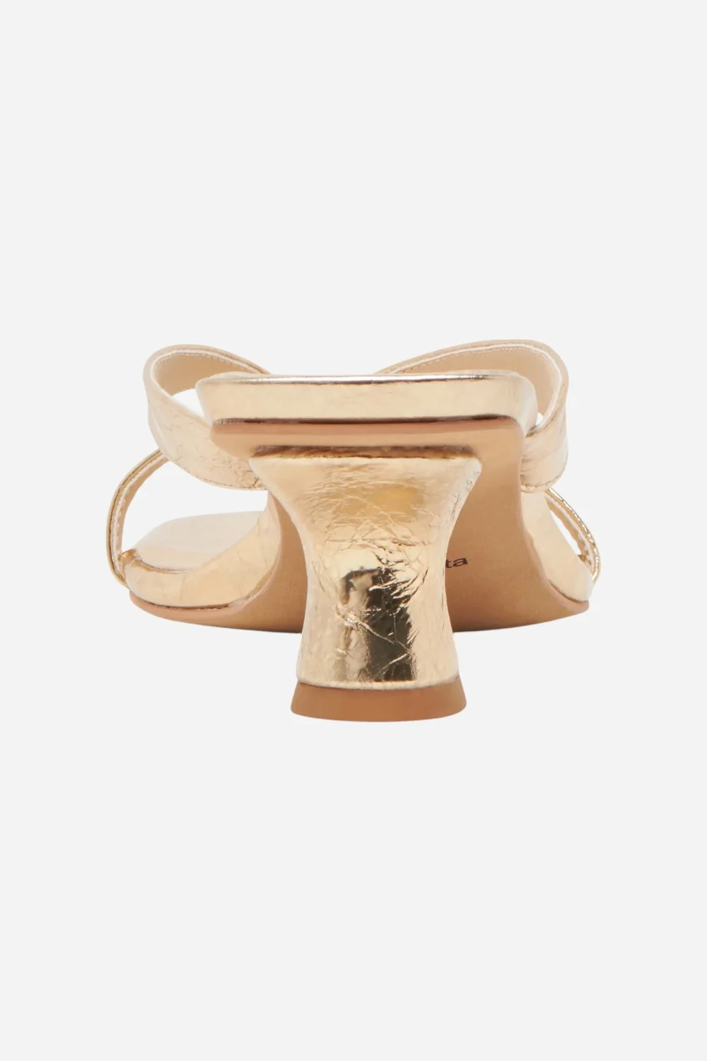 Dolce Vita Brevel Heels in Gold Distressed Leather - Image 9