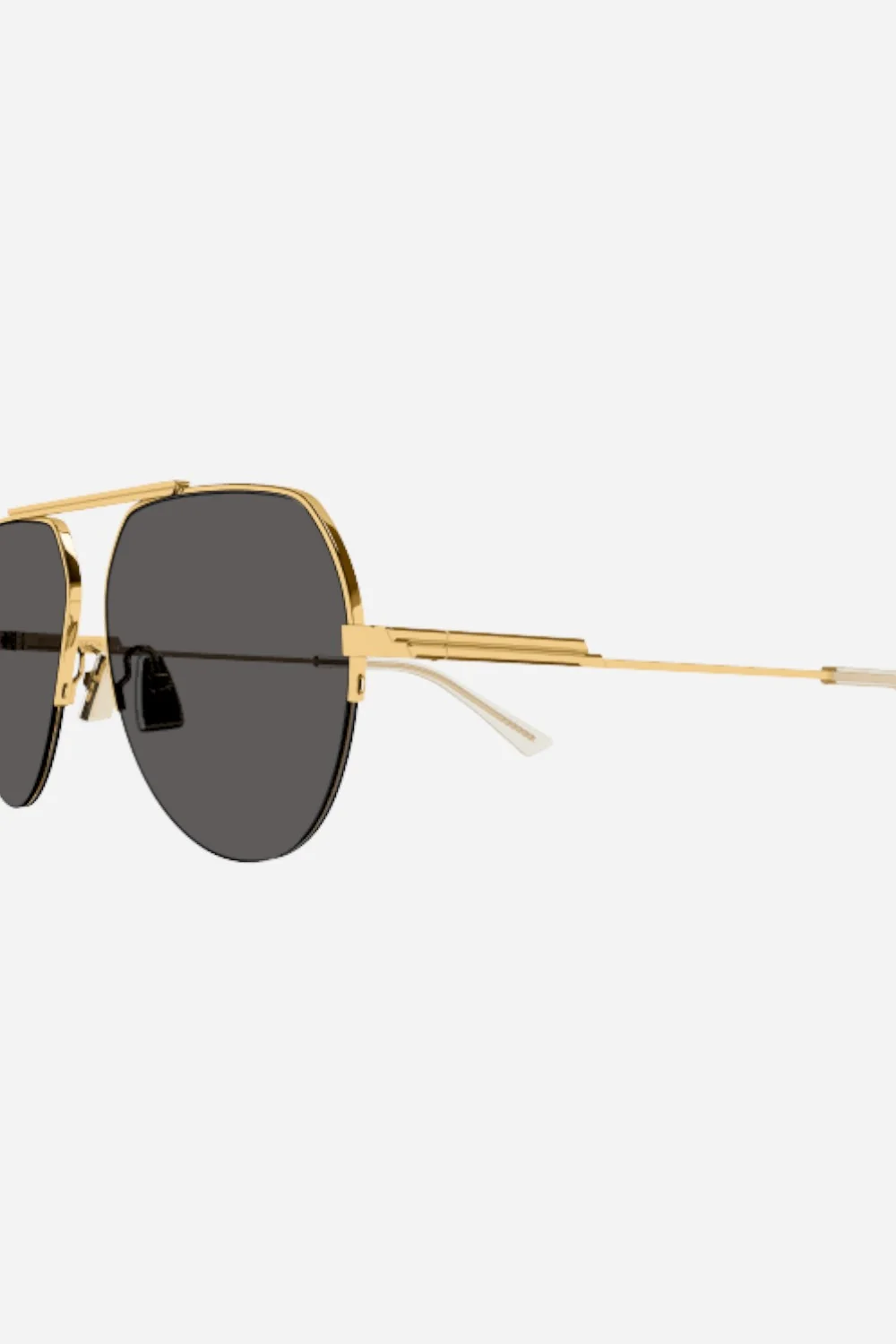 Bottega Veneta Minimalist Sunglasses in Black/Gold - Image 3