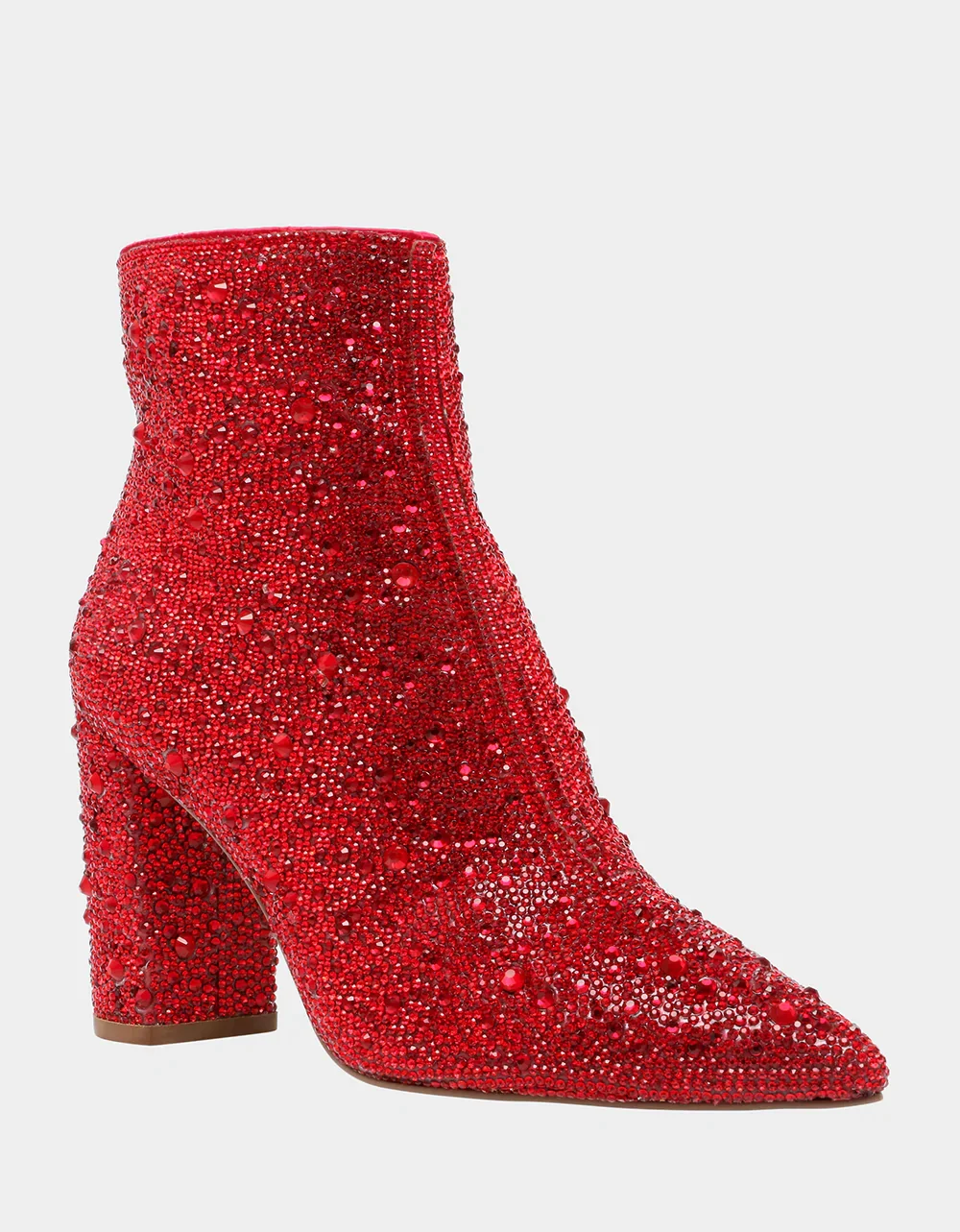 Betsy Johnson Cady Rhinestone Bootie In Red - Image 2