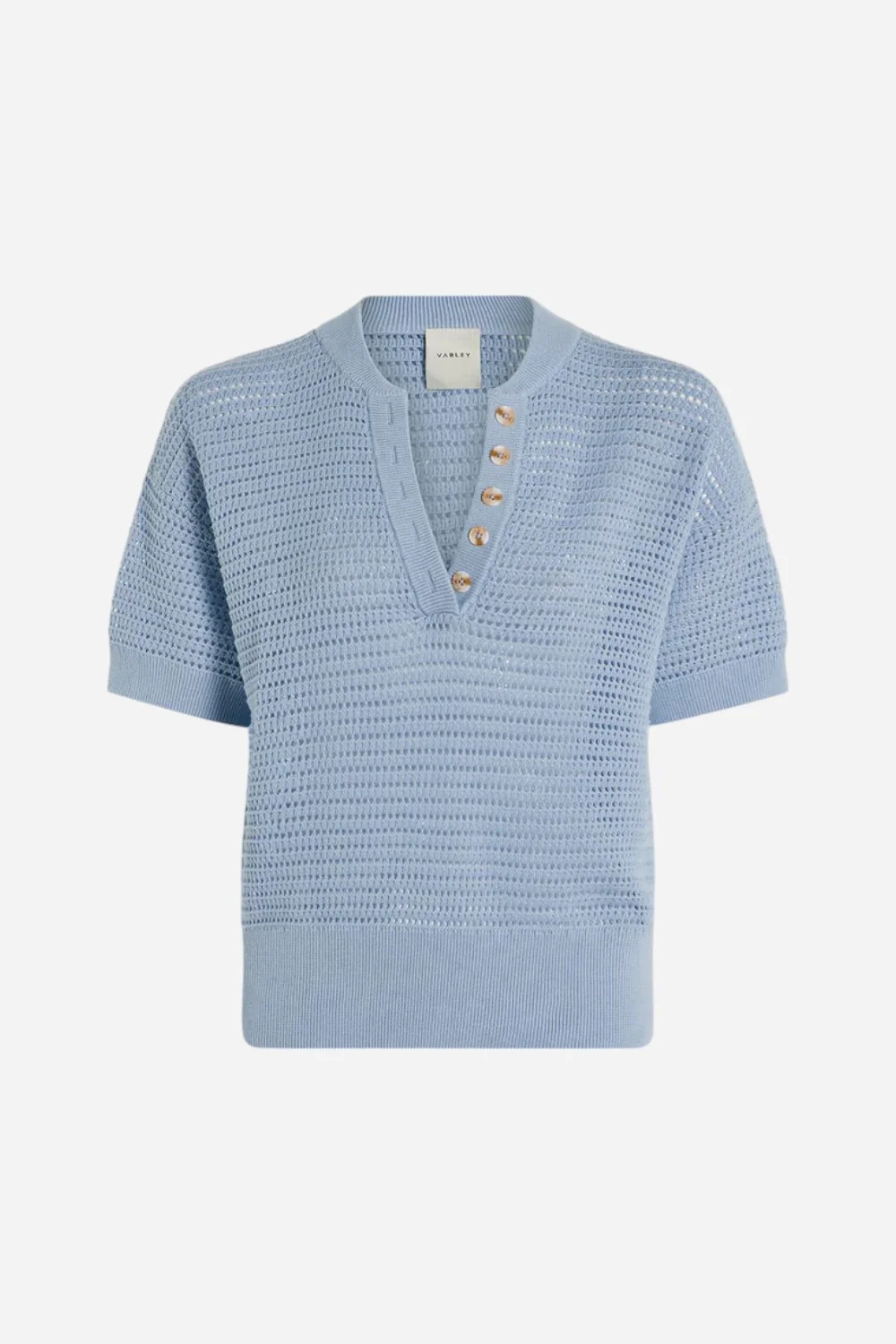 Varley Callie Knit Top in Cashmere Blue - Image 7