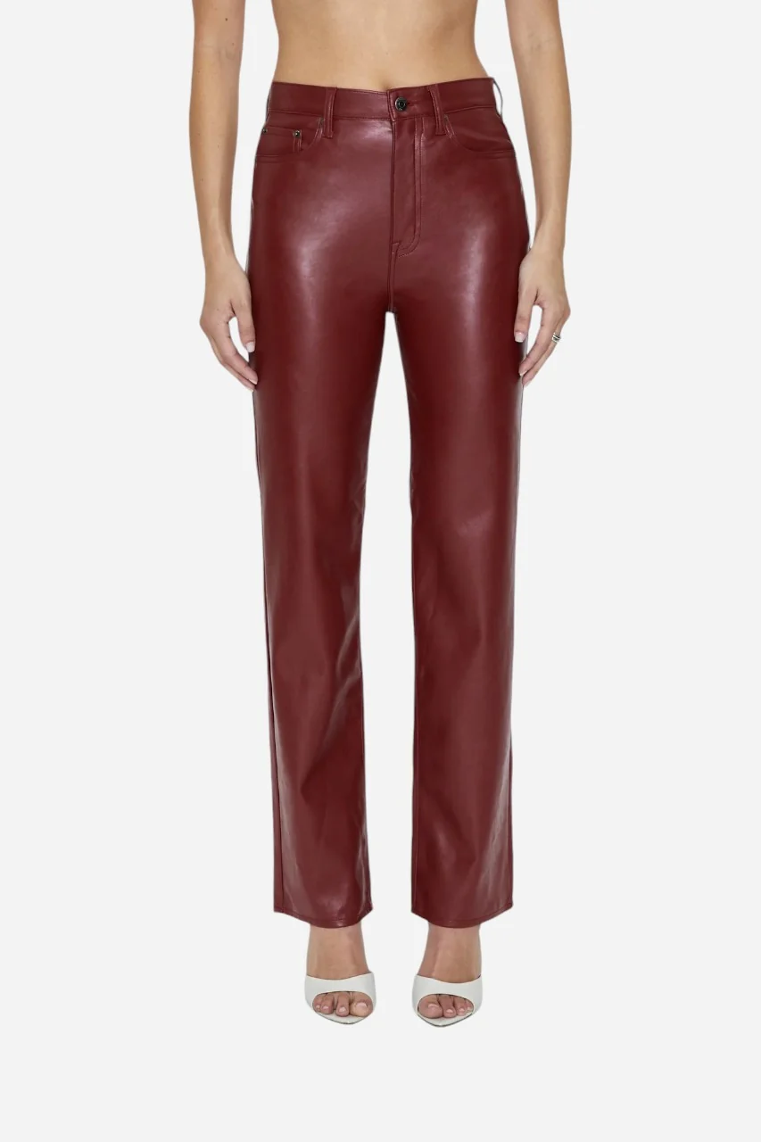 Pistola Cassie Super High Rise Straight in Carmine
