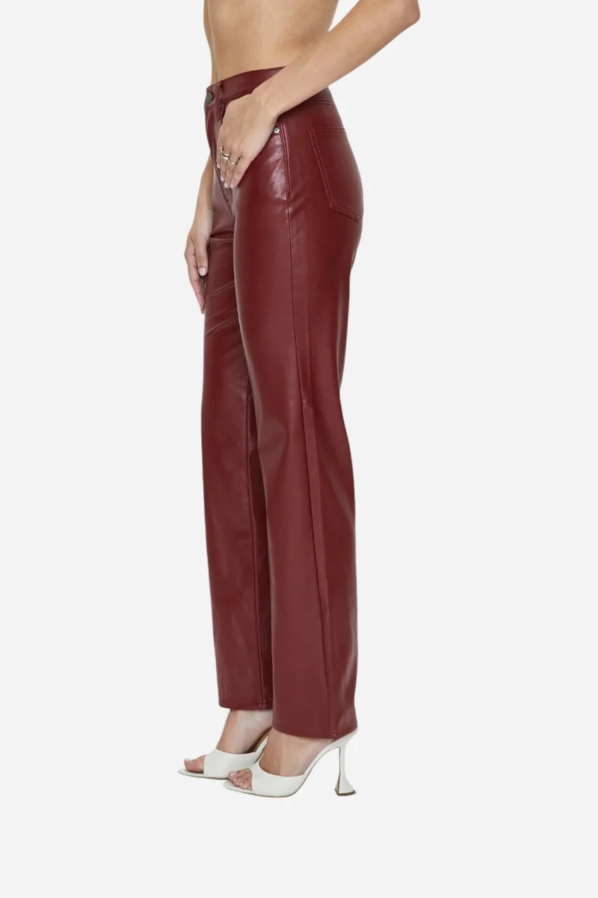 Pistola Cassie Super High Rise Straight in Carmine - Image 3