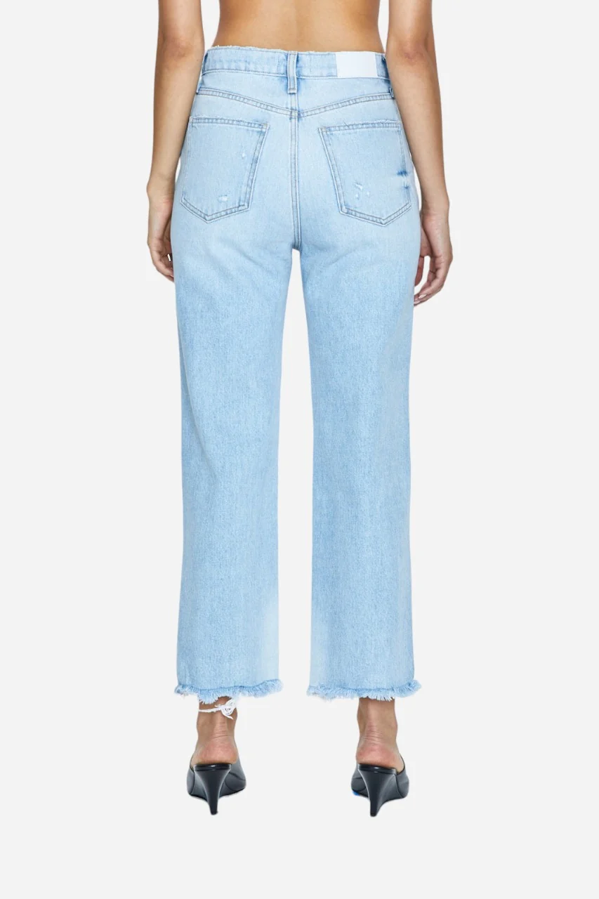 Pistola Cassie Crop High-Rise Straight Jeans in Daytrip Distressed - Image 4