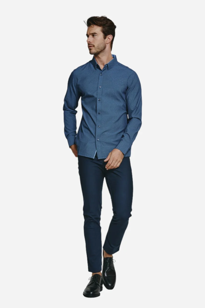 7 Diamonds Castel Long Sleeve in Navy - Image 5