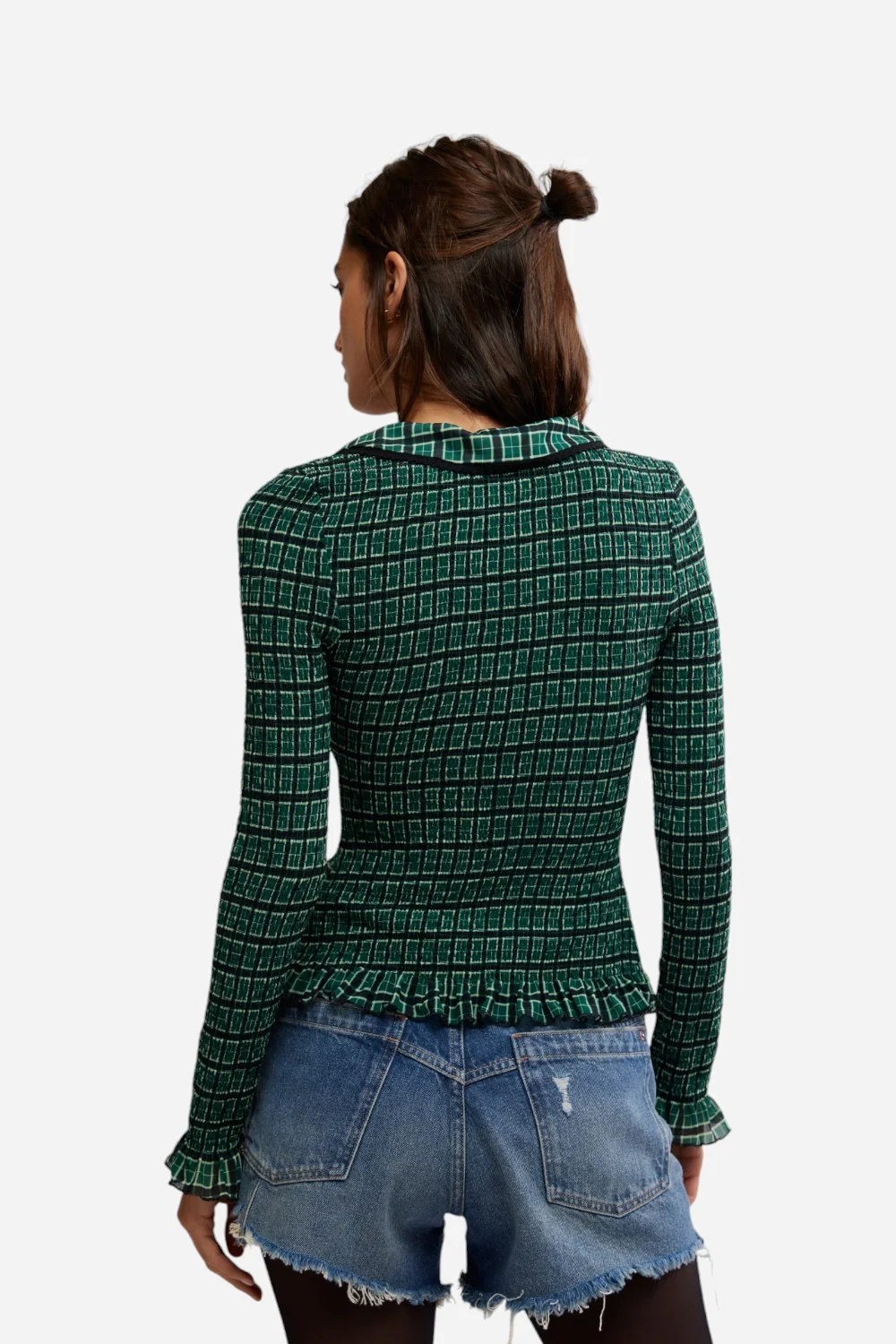 Free People Caught A Feeling Cardi in Green Combo - Image 3