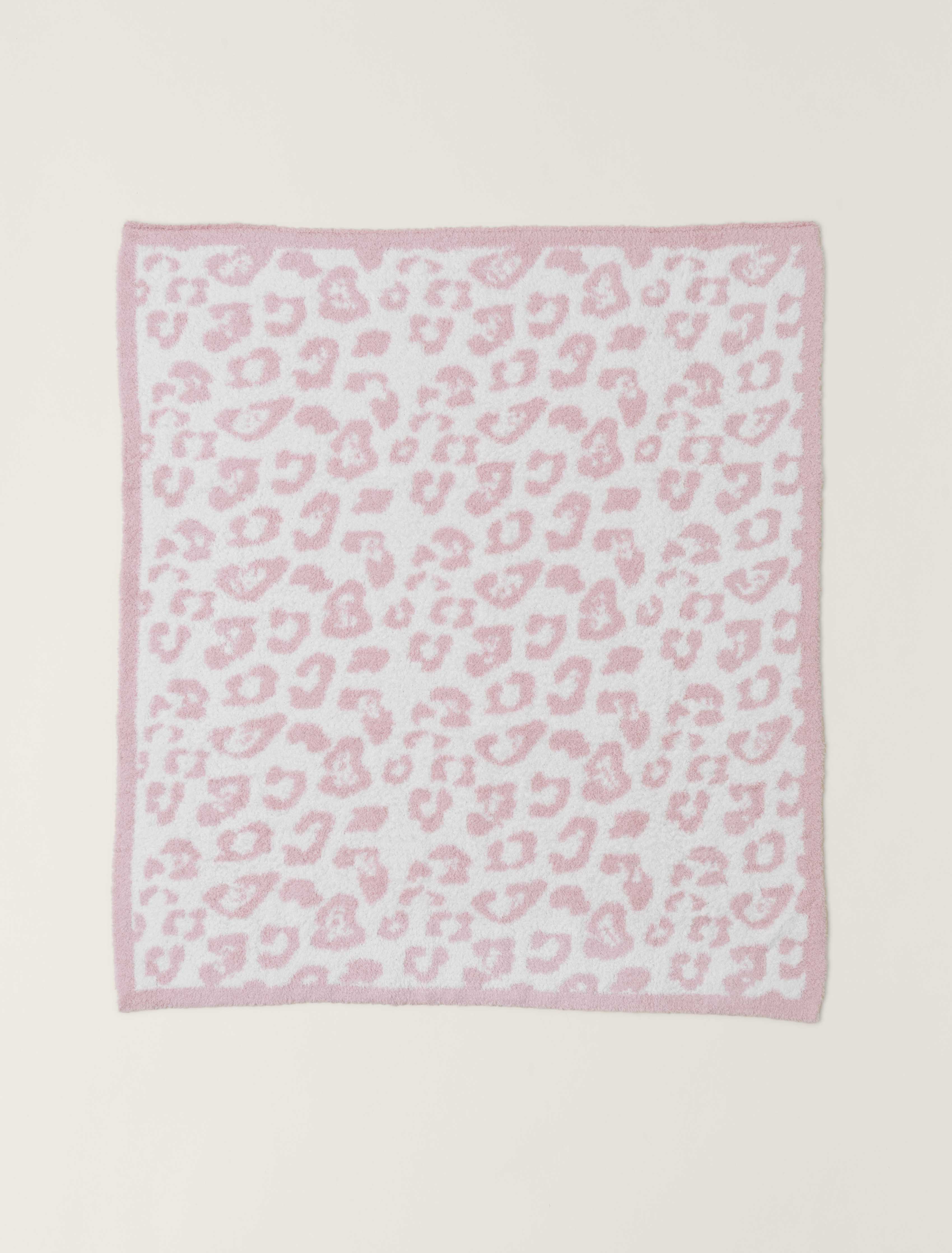 Barefoot Dreams CozyChic Barefoot in the Wild Baby Blanket in Dusty Rose - Image 2