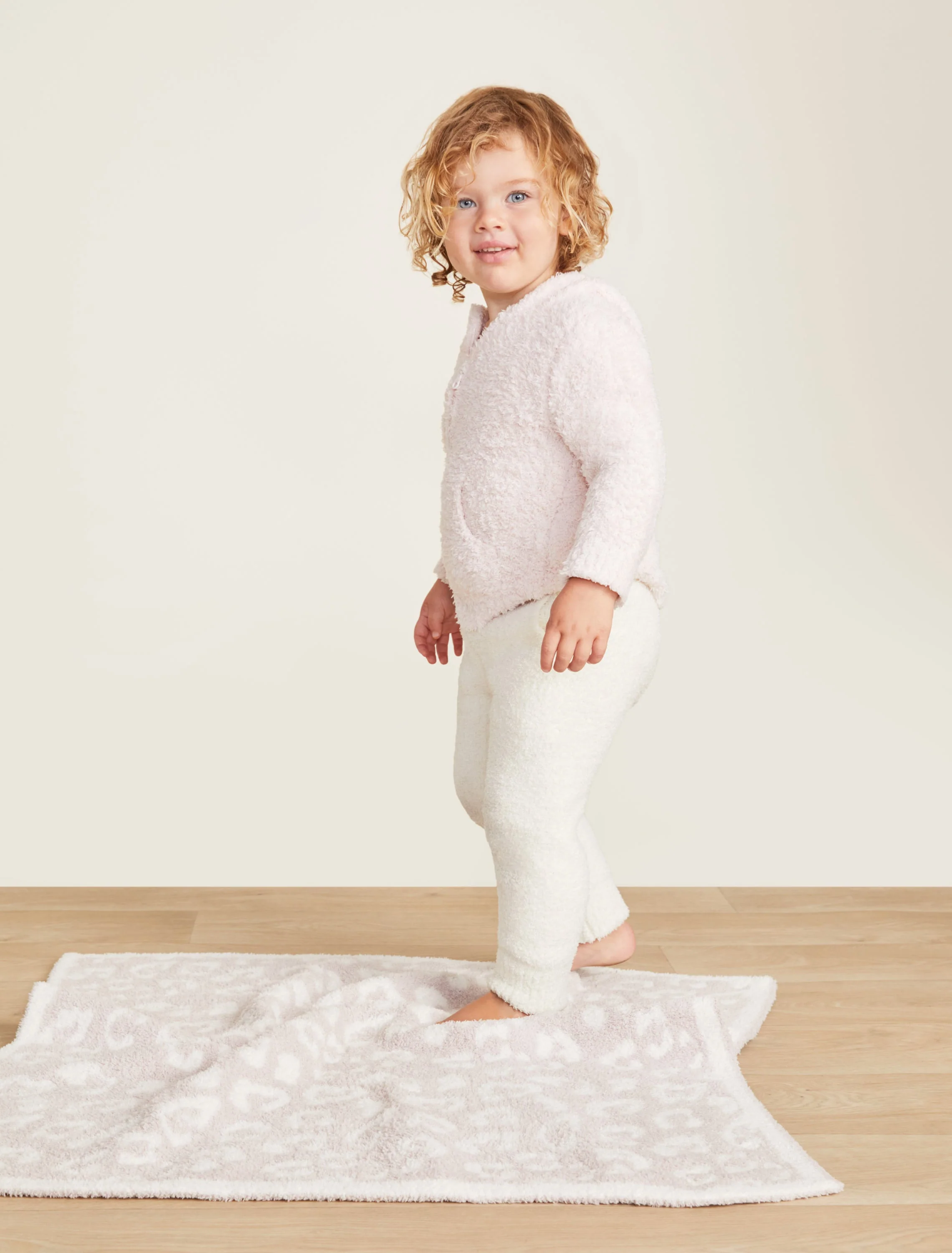 Barefoot Dreams CozyChic Barefoot in the Wild Baby Blanket in Dusty Rose - Image 5