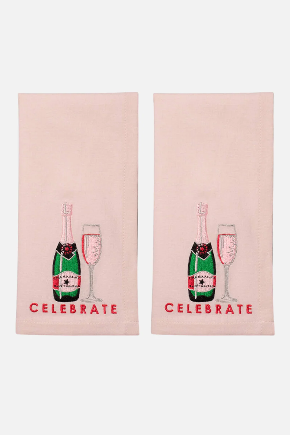 Pink Celebrate Embroidered Napkins Set of 2 - Image 2