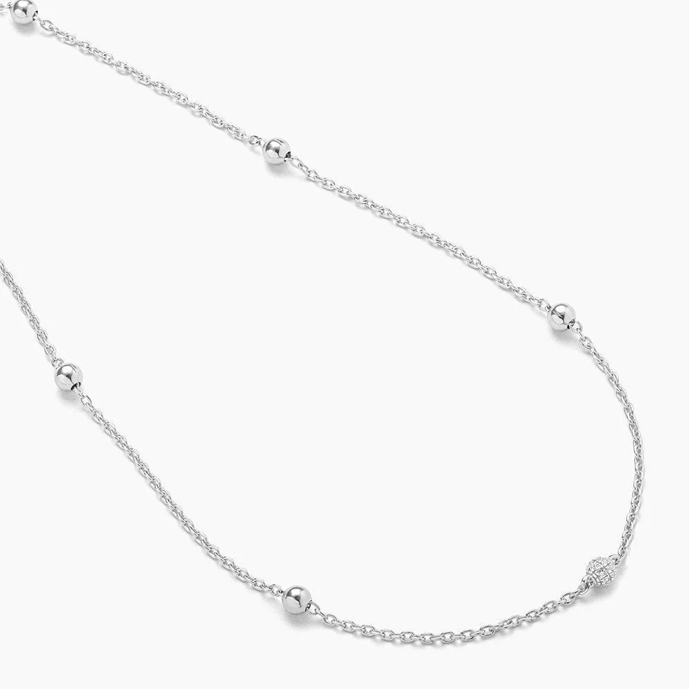 Ella Stein Center Sparkle Choker Chain Necklace in Sterling Silver - Image 6