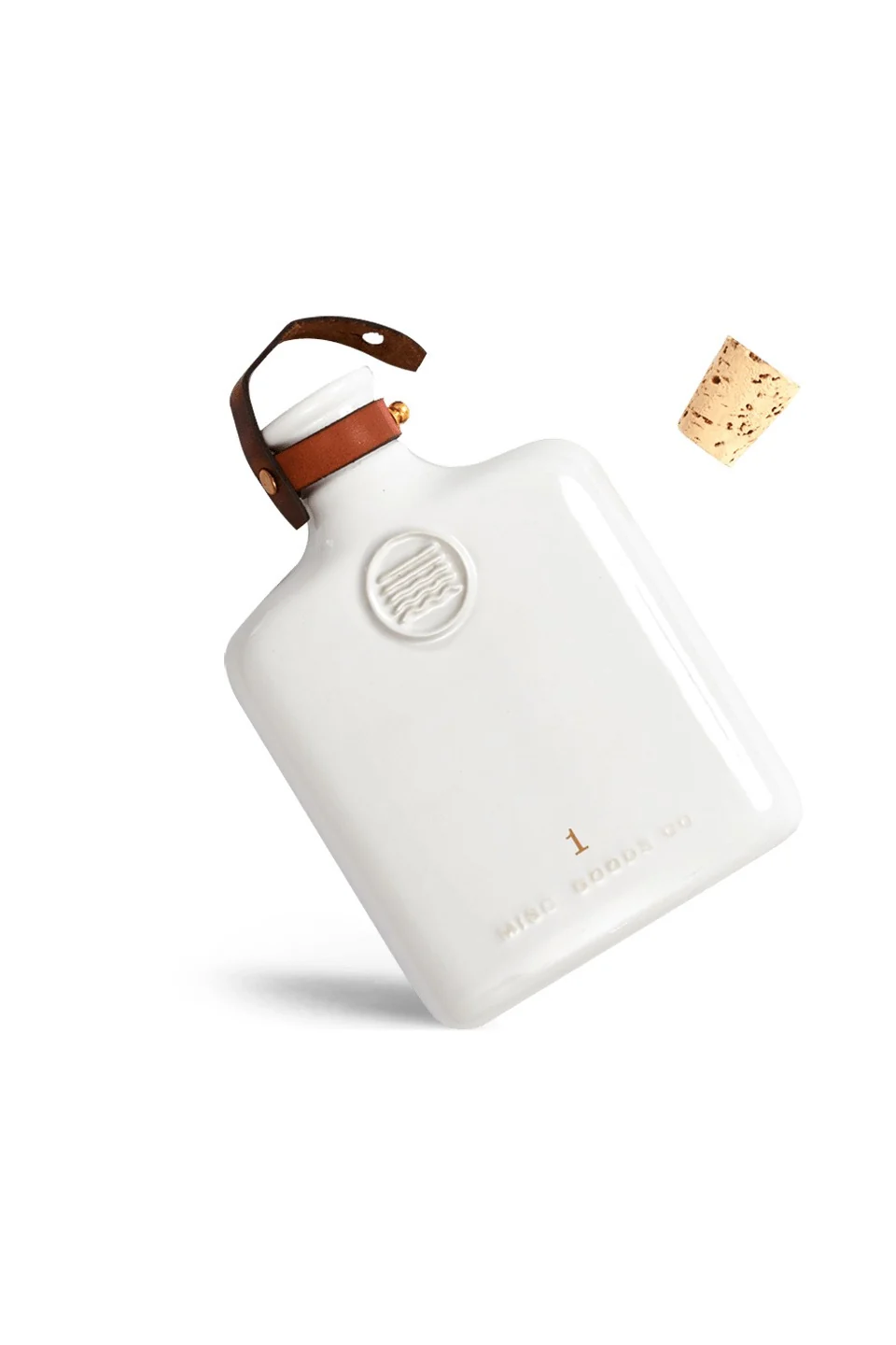Misc. Goods Co. Ivory Ceramic Flask - 11 Oz