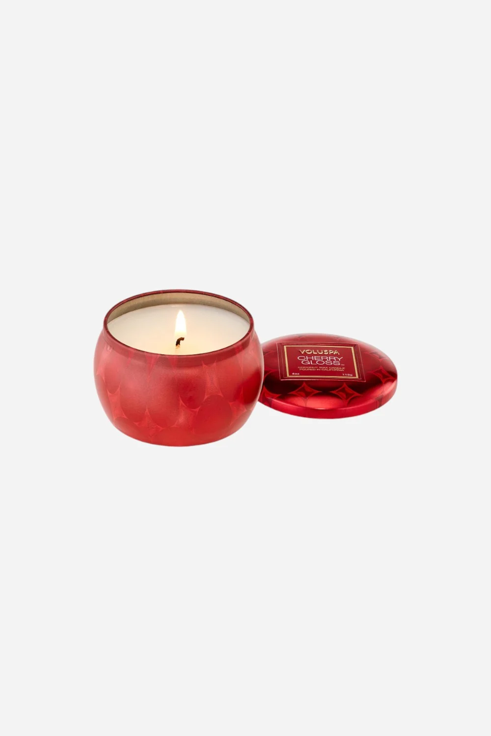 Voluspa Cherry Gloss Mini Tin Candle, 4 oz. - Image 2