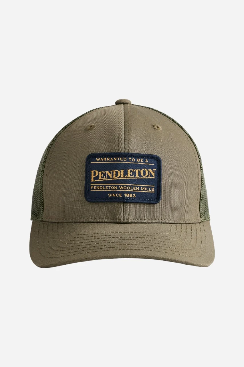 Pendleton Classic Patch Trucker Hat in Loden Olive