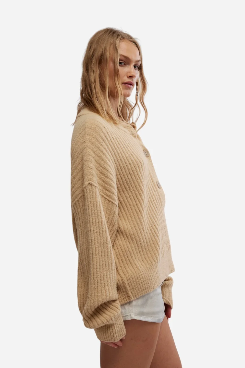 Free People Cocoa Henley in Sugar Cookie - Image 2