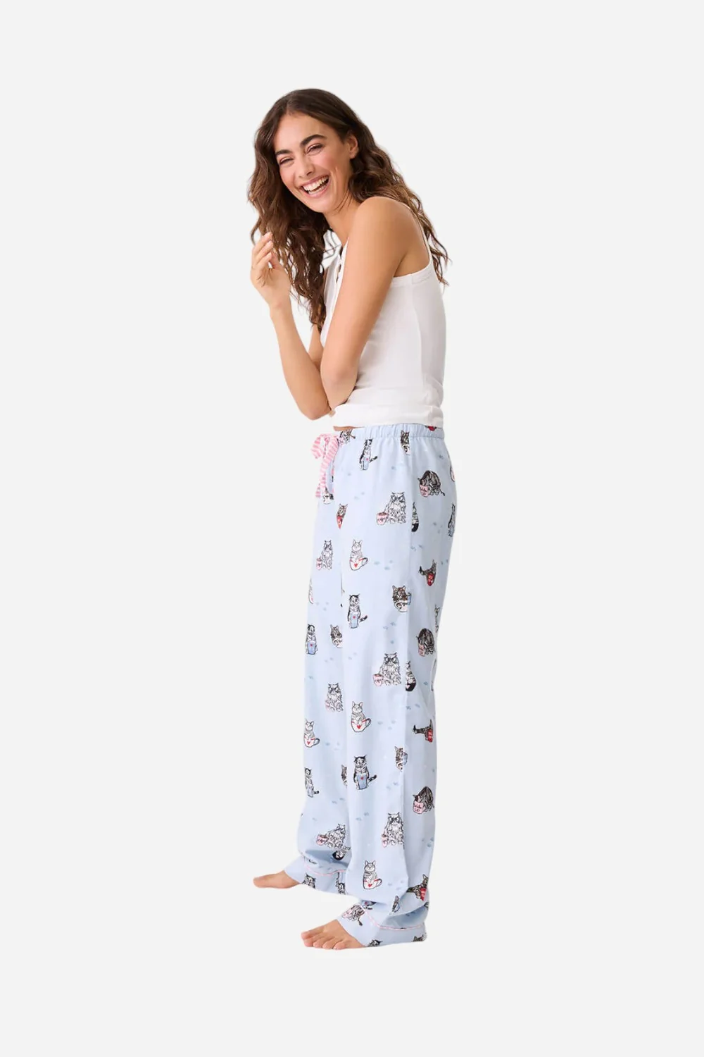 PJ Salvage Coffee & Cat Naps Flannel Pant - Image 3