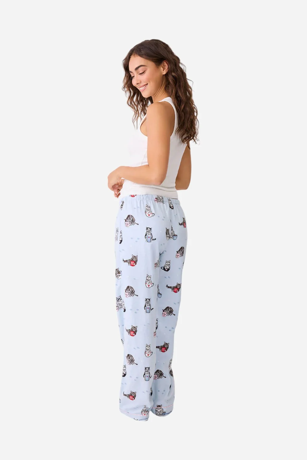 PJ Salvage Coffee & Cat Naps Flannel Pant - Image 4