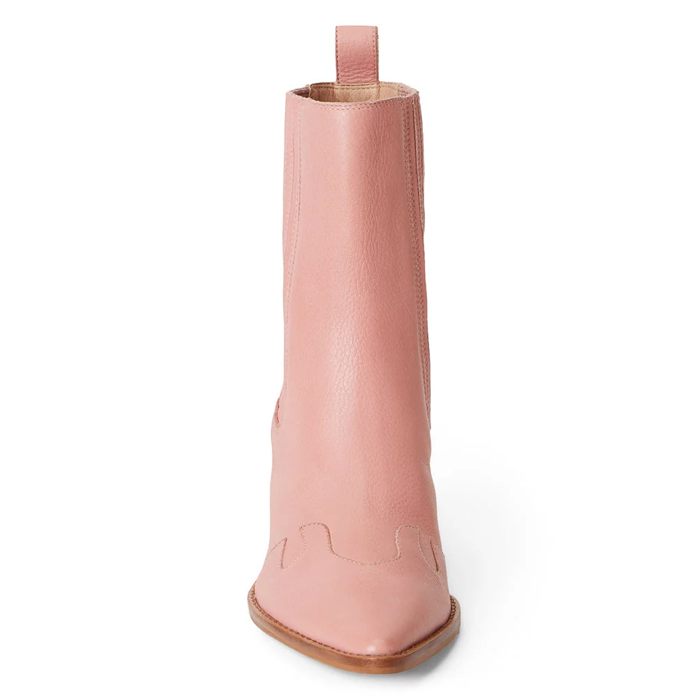 Matisse Collins Ankle Booties in Flamingo Pink - Image 4
