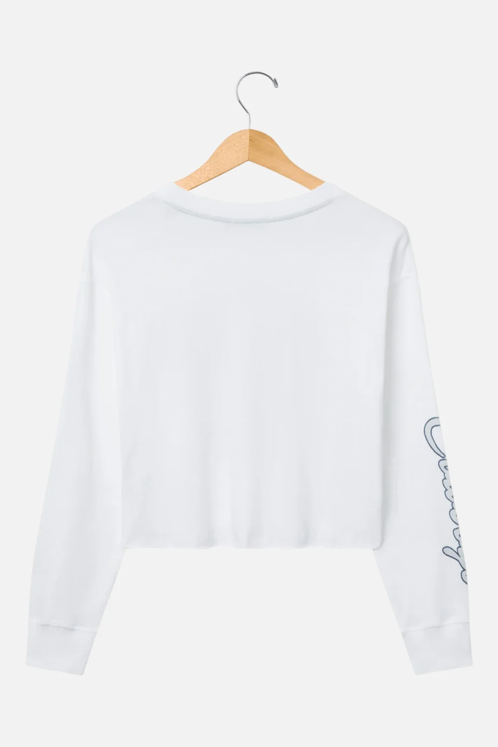 Junk Food Cowboys Helmet Crop Long Sleeve in Vintage White - Image 2
