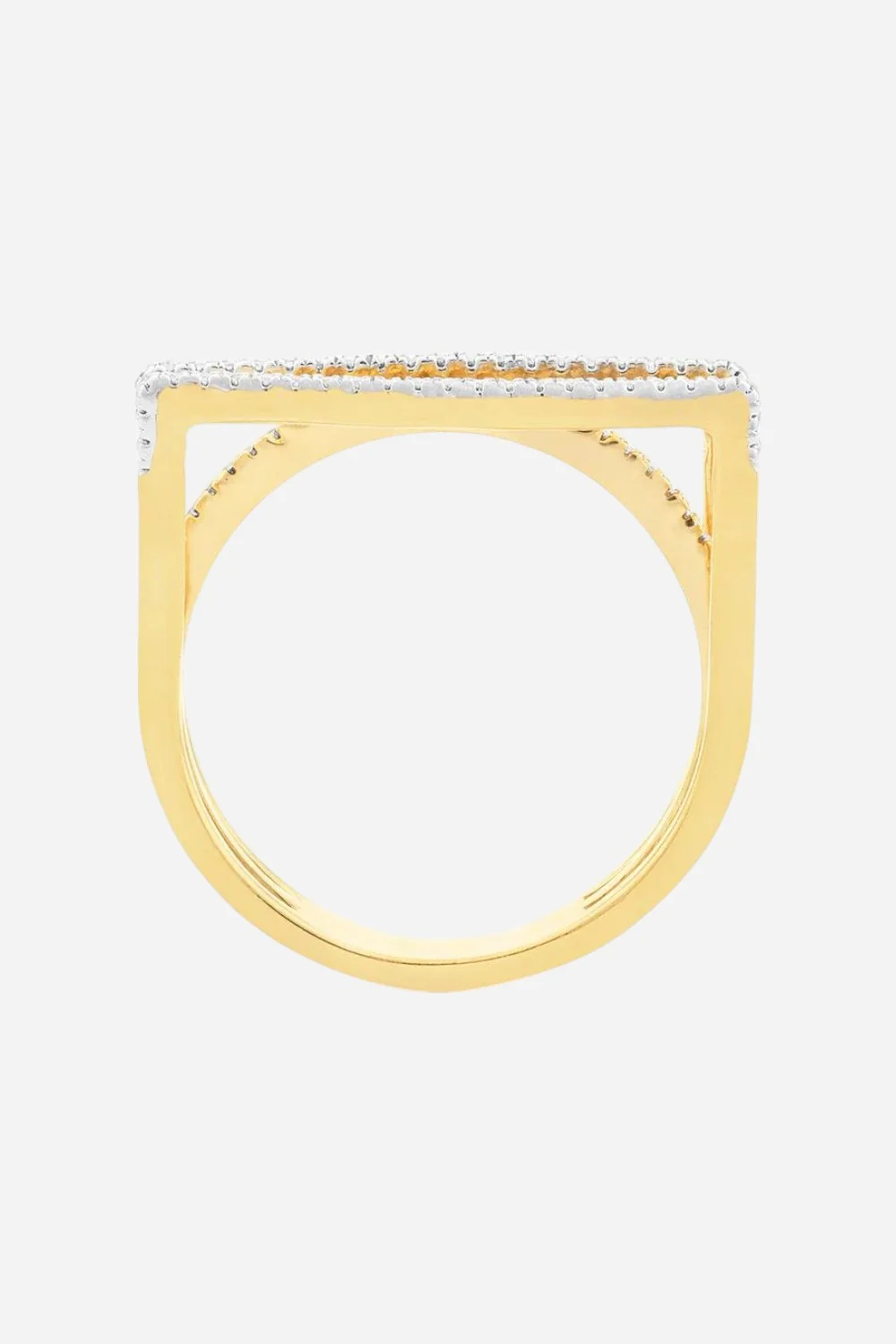 Ella Stein Deco Stack Diamond Ring in Gold - Image 3