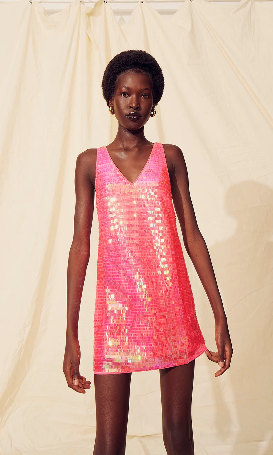 Saylor Dorah Mini Dress in Fringe Sequin - Image 2