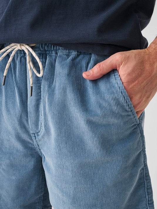Faherty Drawstring Cord Short 6'' in Dune Blue - Image 2