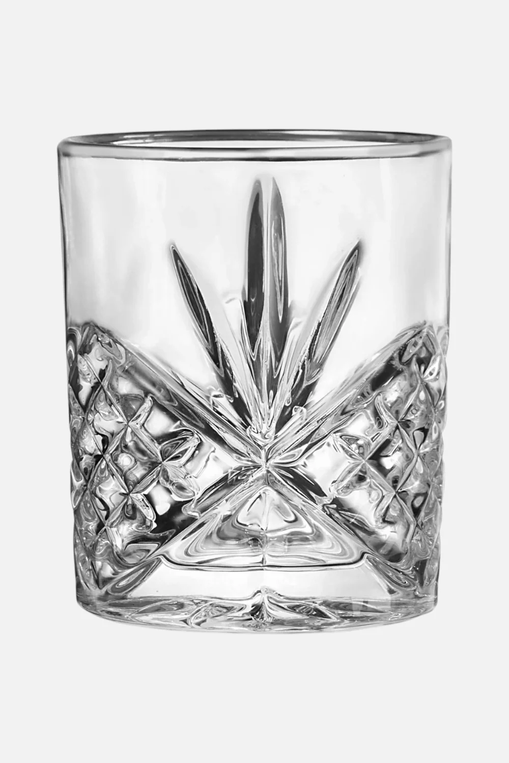 Godinger Dublin Crystal Platinum Rim Double Old Fashion Set of 4 - Image 2