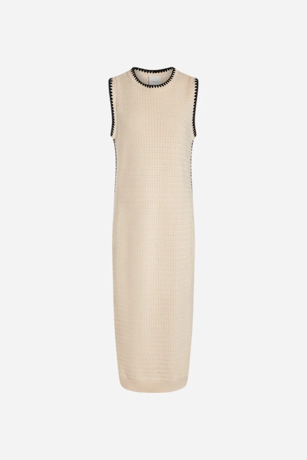 Varley Dwight Tank Knit Midi Dress in Birch - Image 4