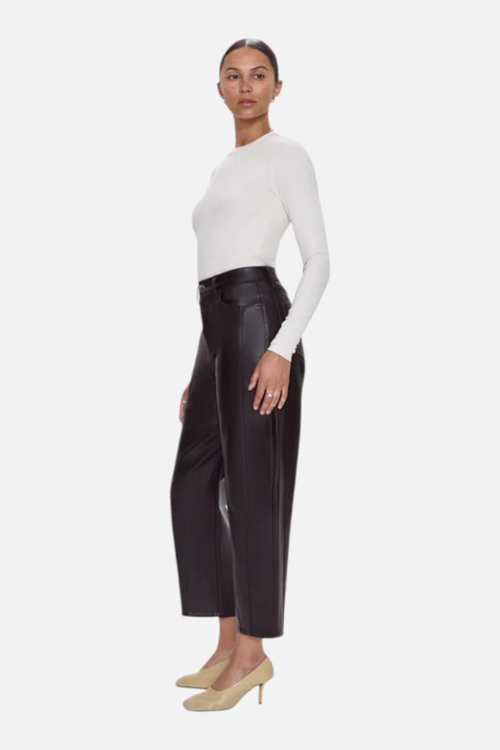Pistola Eli High Rise Barrel Jean in French Roast - Image 2