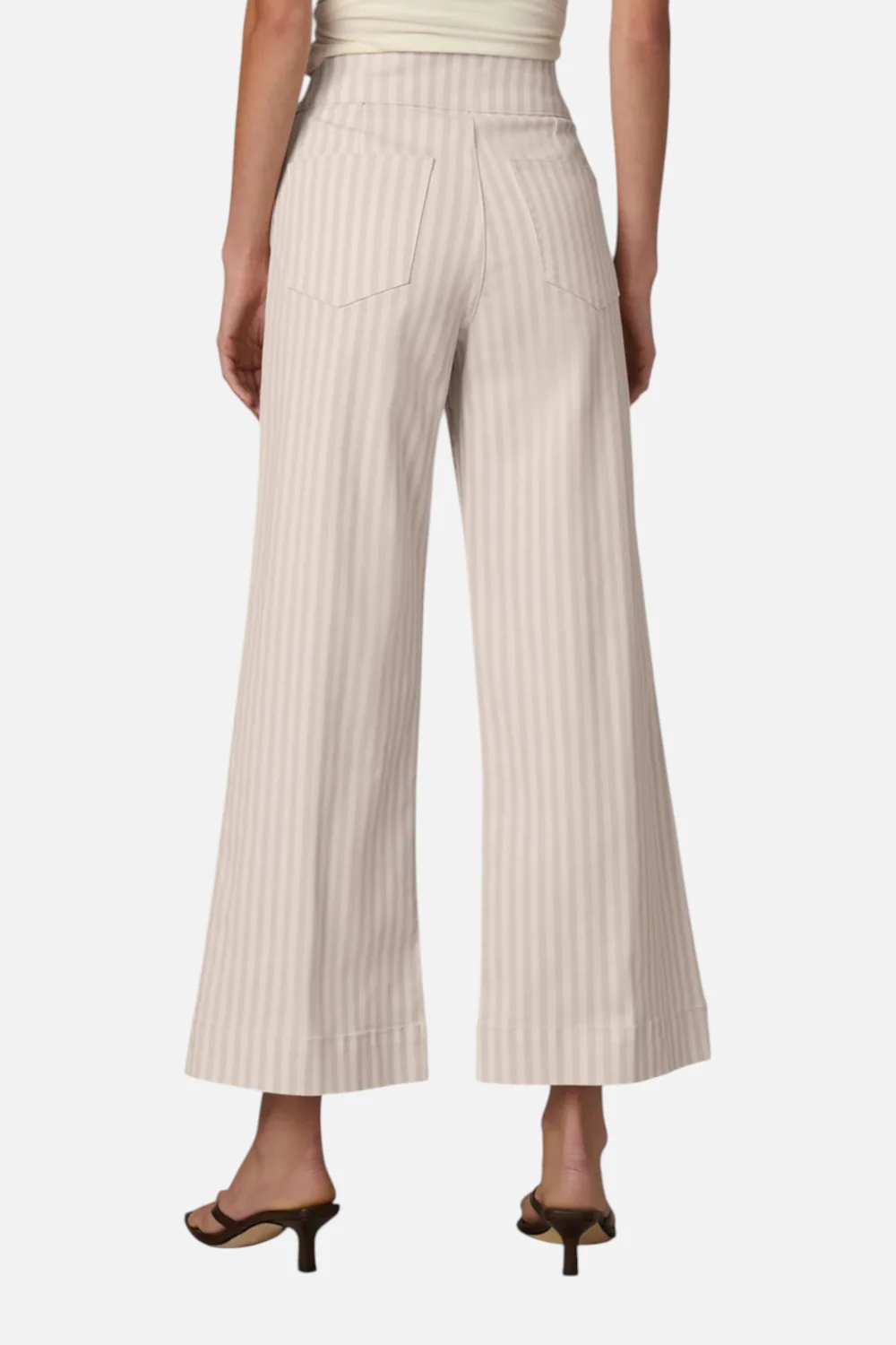 Joes Jeans Ellia High-Rise Wide Leg Ankle Jean in Natural Stripe - Image 4