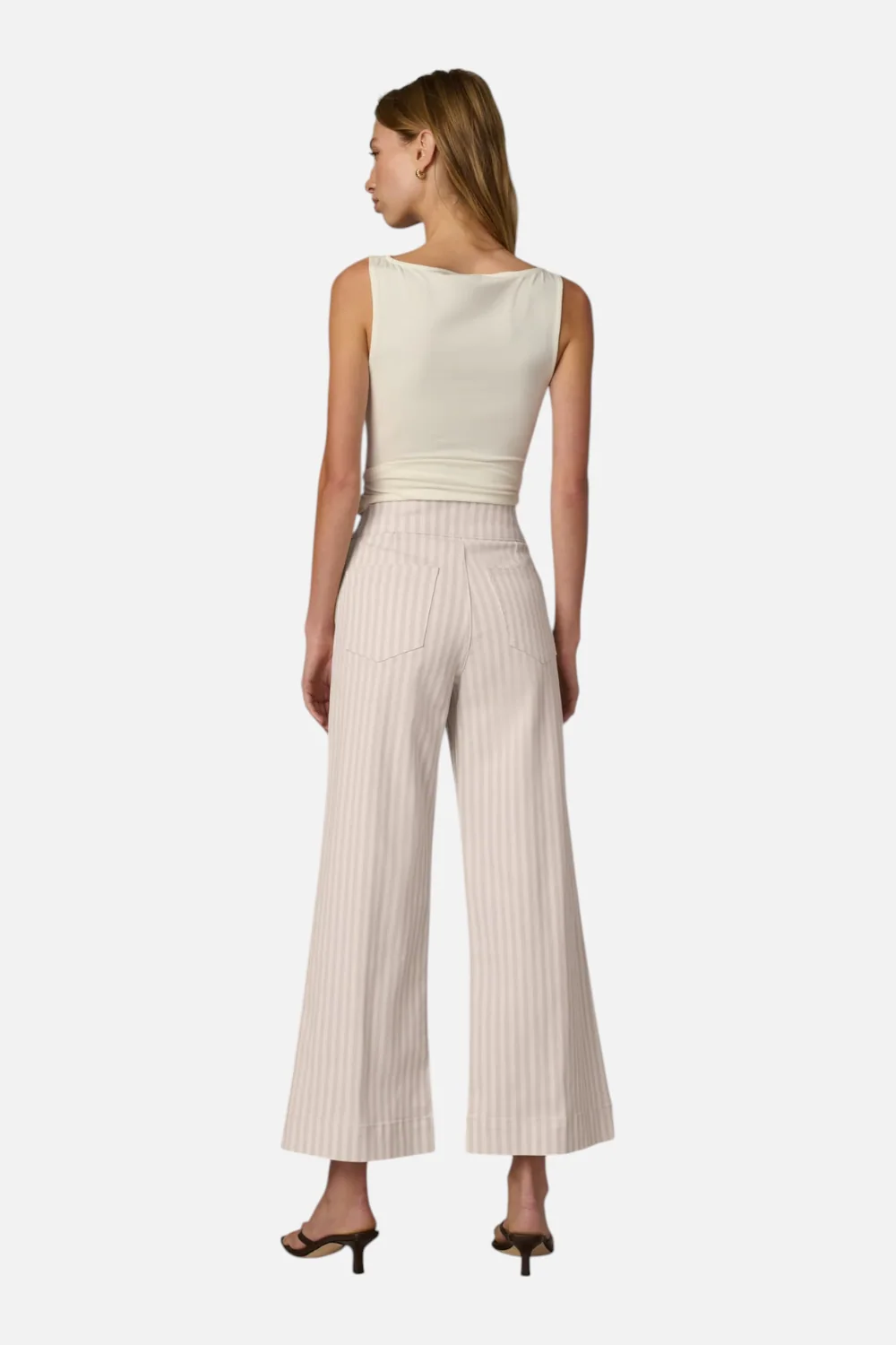 Joes Jeans Ellia High-Rise Wide Leg Ankle Jean in Natural Stripe - Image 5