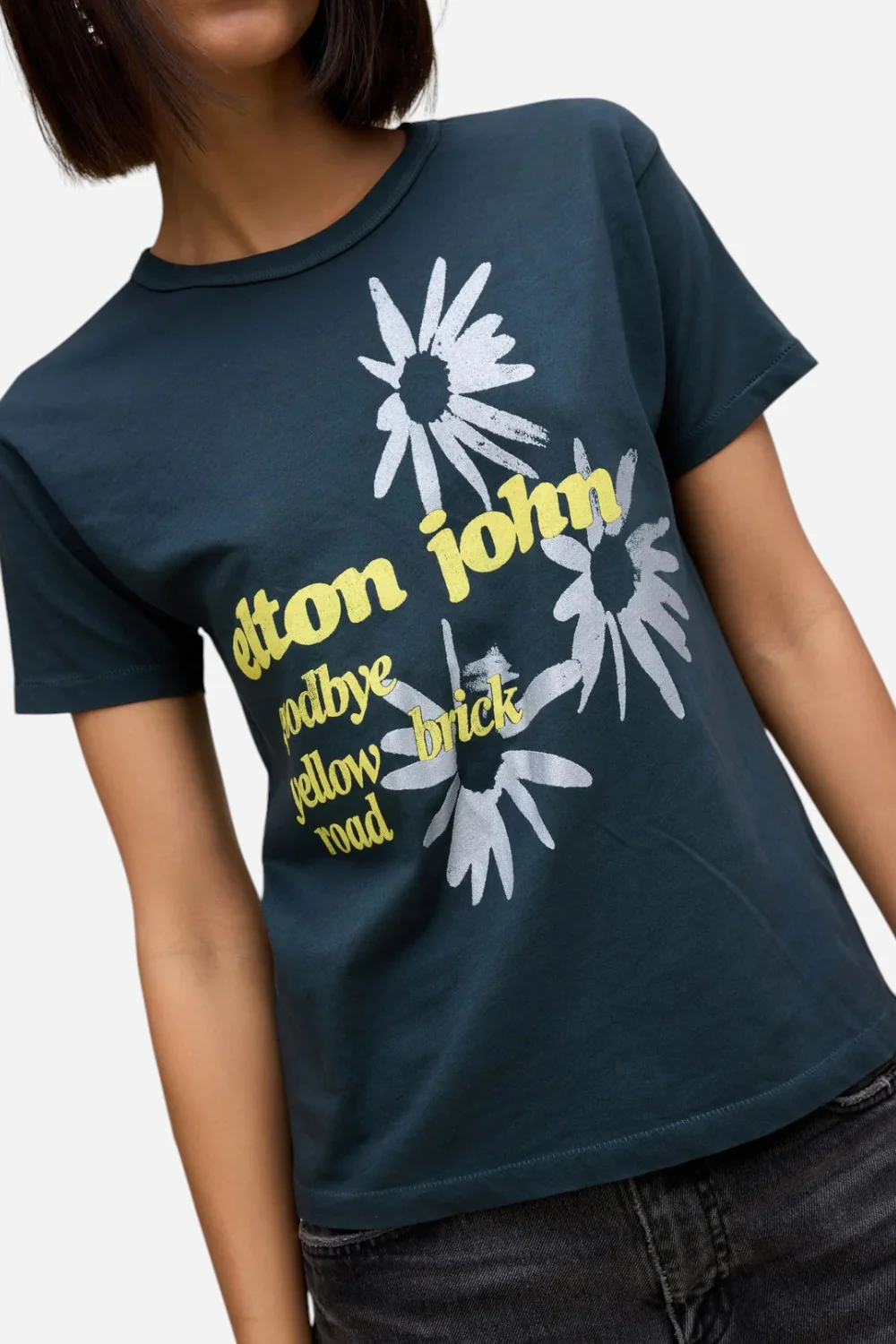 Daydreamer LA Elton John Yellow Brick Road Ringer Tee - Image 2